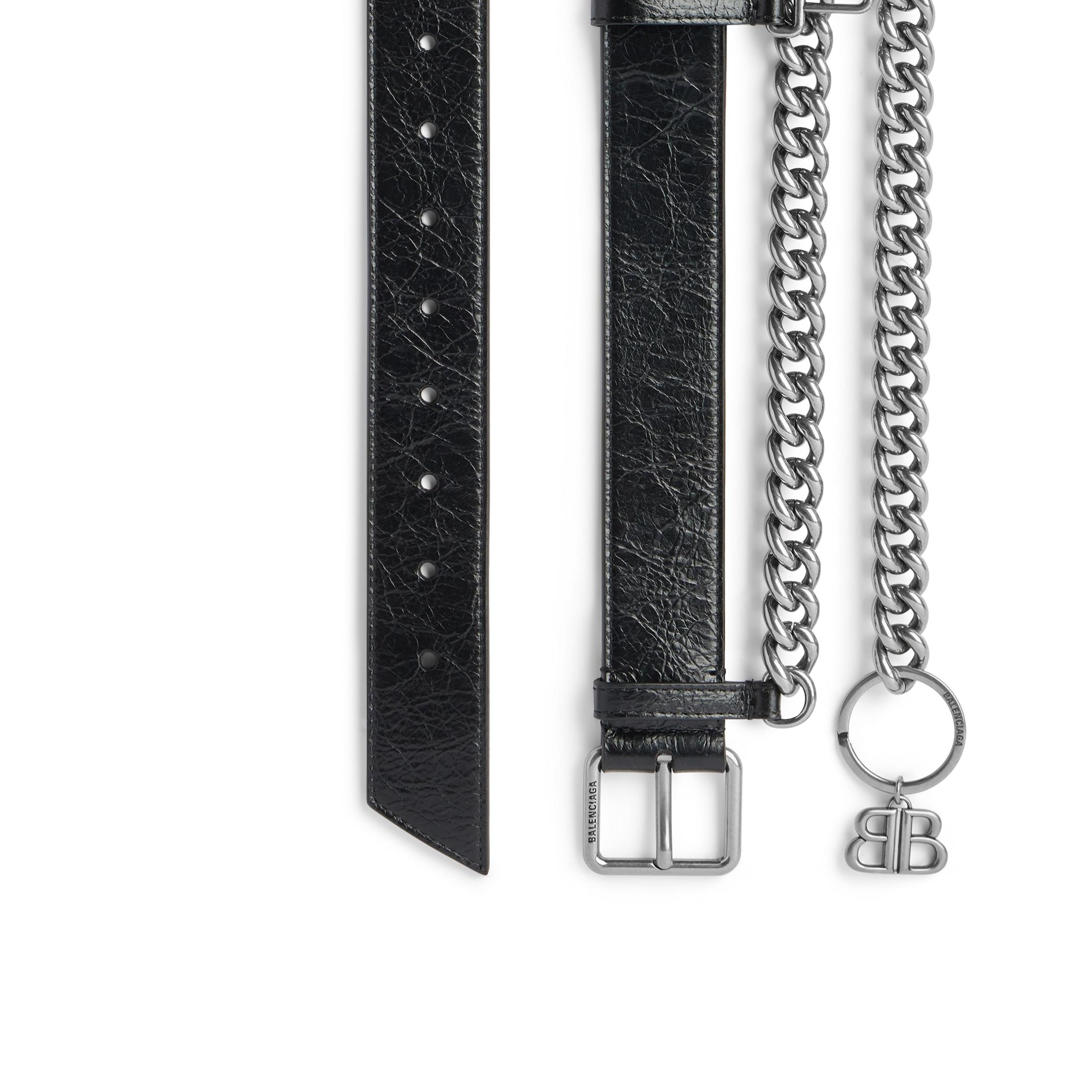 Balenciaga Monaco Chain Belt in Black for Men | Lyst