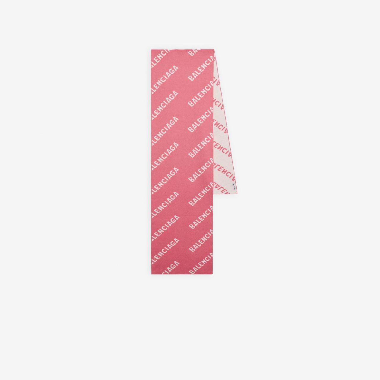 Balenciaga All-over Logo Scarf in Pink | Lyst