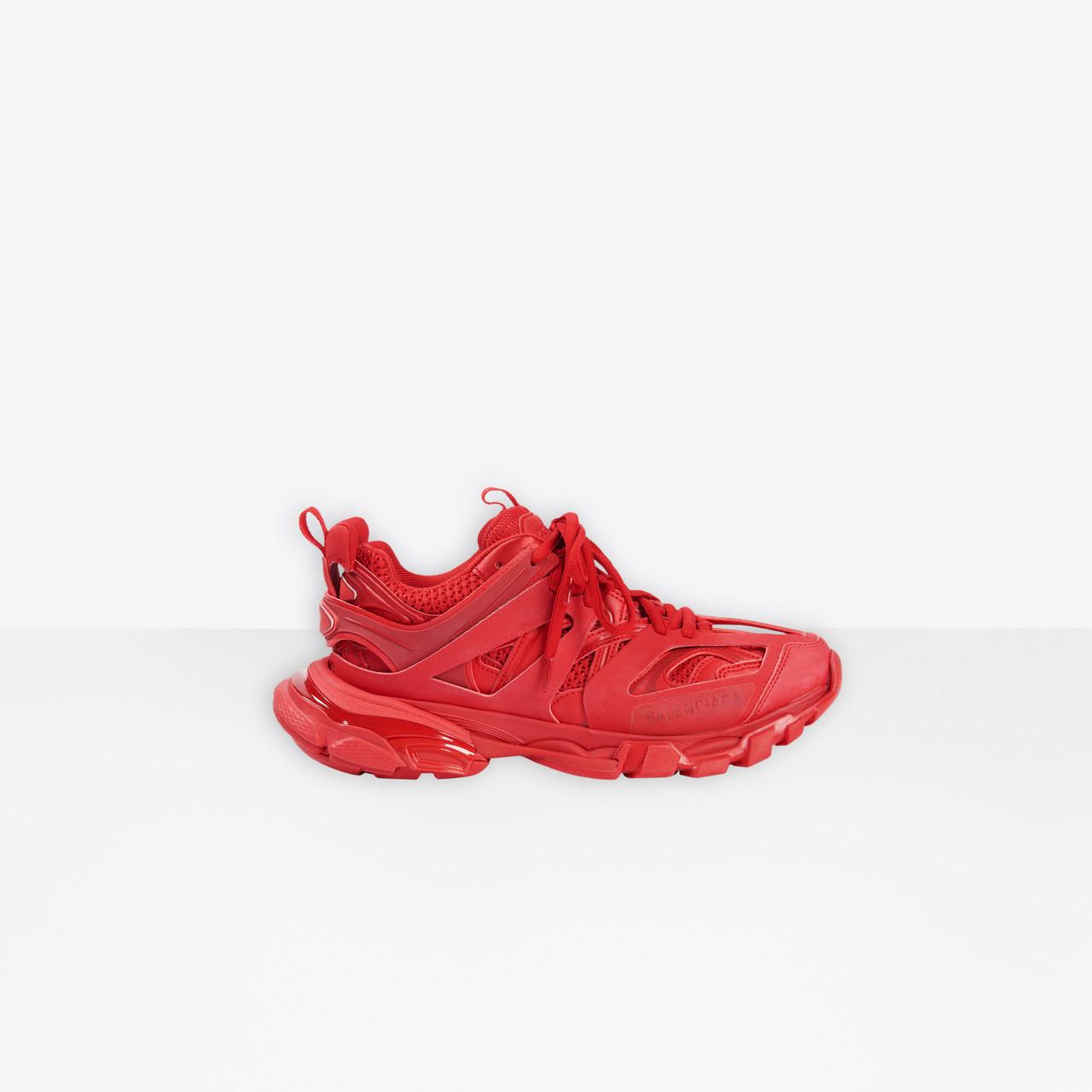 red balenciaga track sneakers