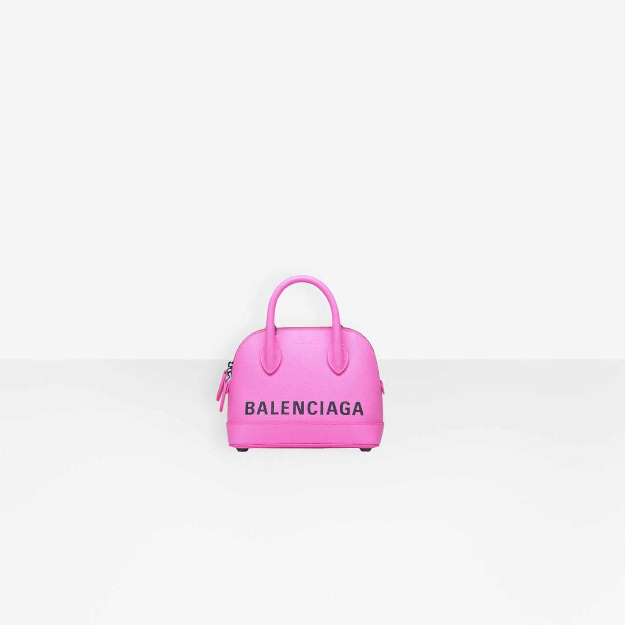 Ville Small Logo Calfskin Top-Handle Bag