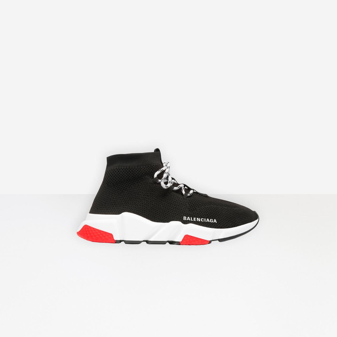 men's speed lace up sneaker in black