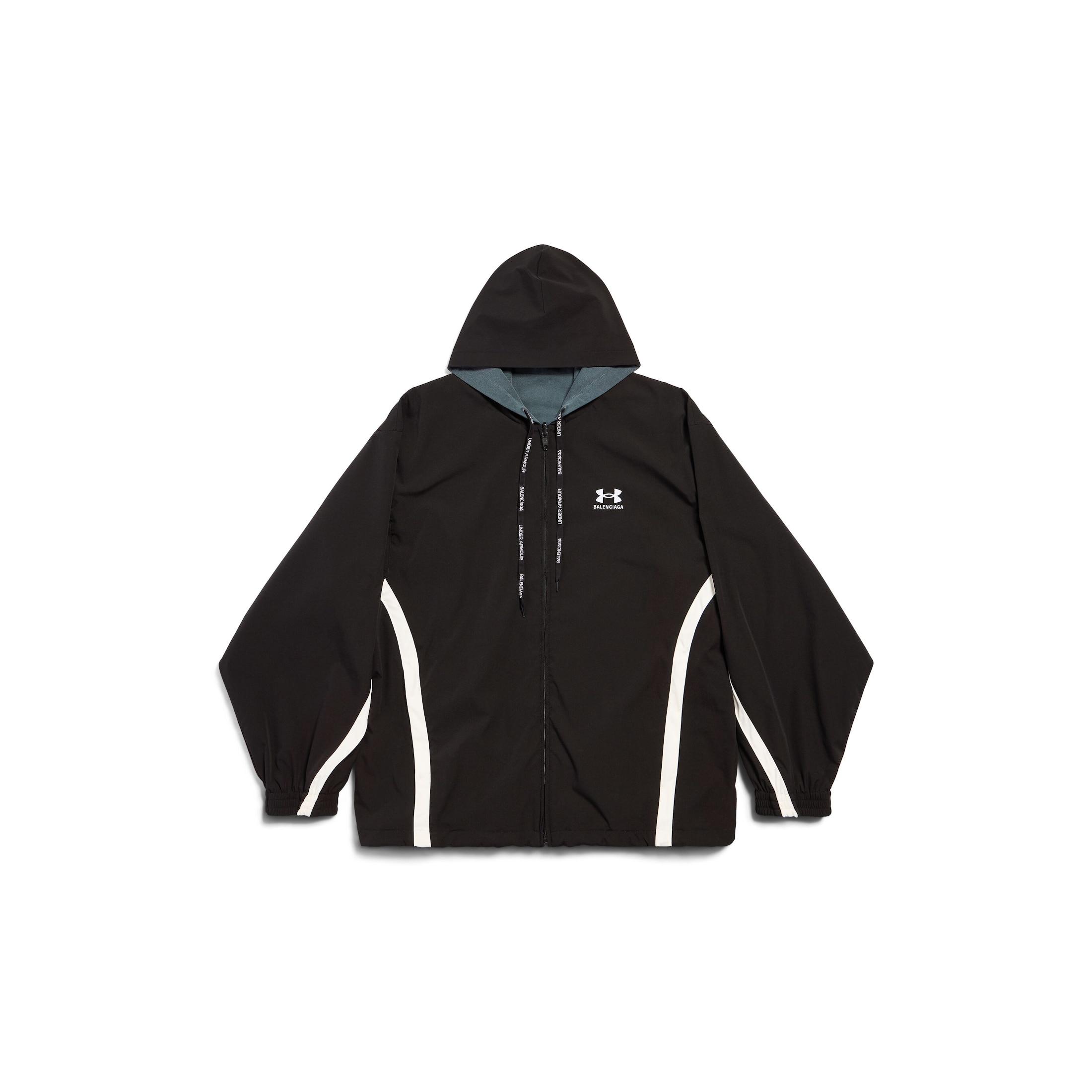 ジャケット BALENCIAGA BLACK STRETCH BALENCIAGA X UNDER ARMOUR JACKET Balenciaga x Under Armour Printed Windbreaker | Black