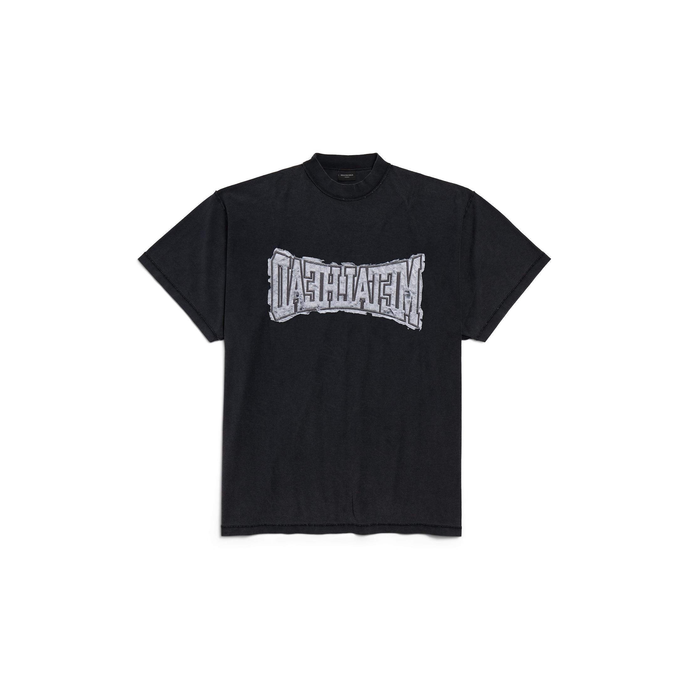Balenciaga Metalhead Inside Out Oversized T-Shirt in Black for Men 