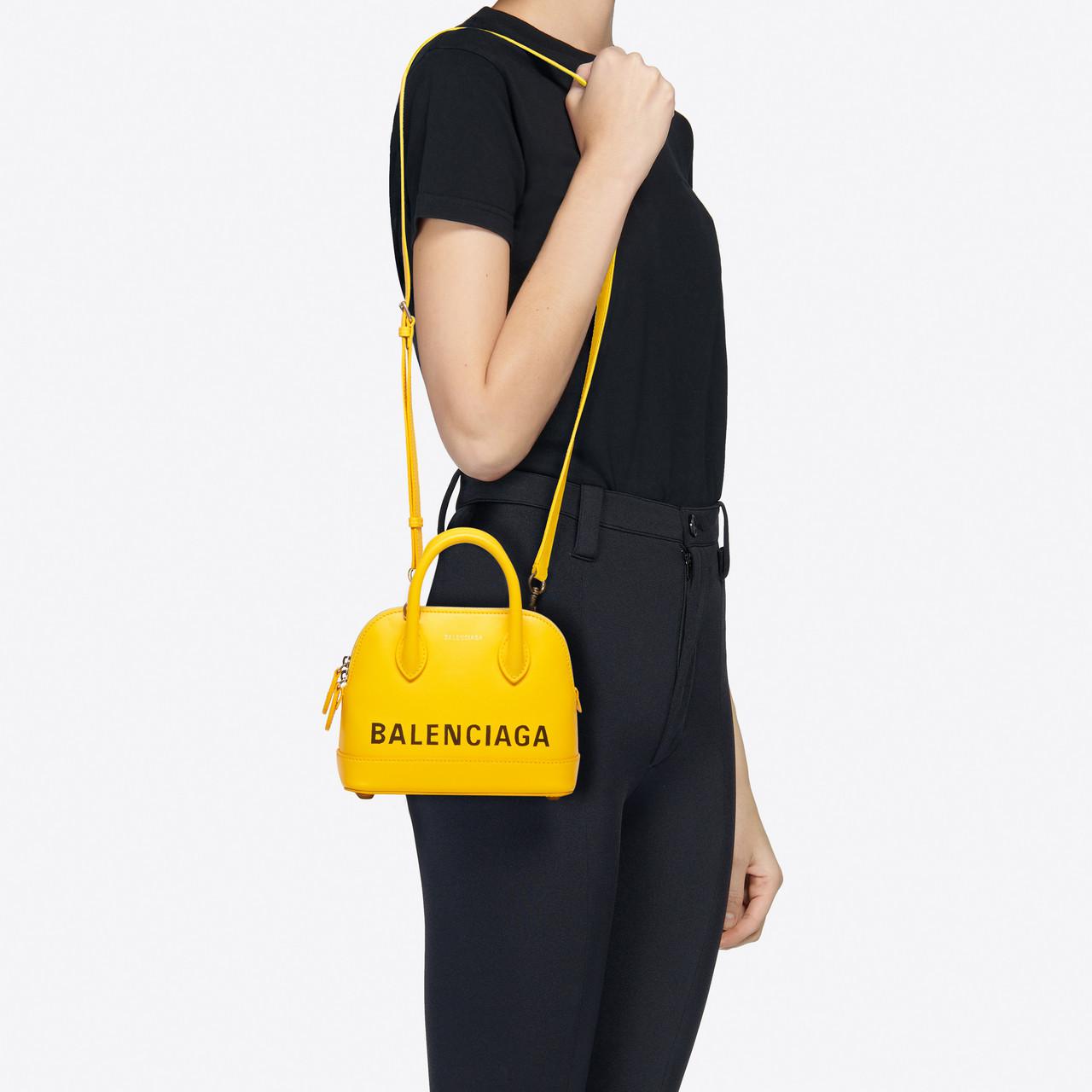 Ville top handle leather handbag Balenciaga Yellow in Leather - 29088249