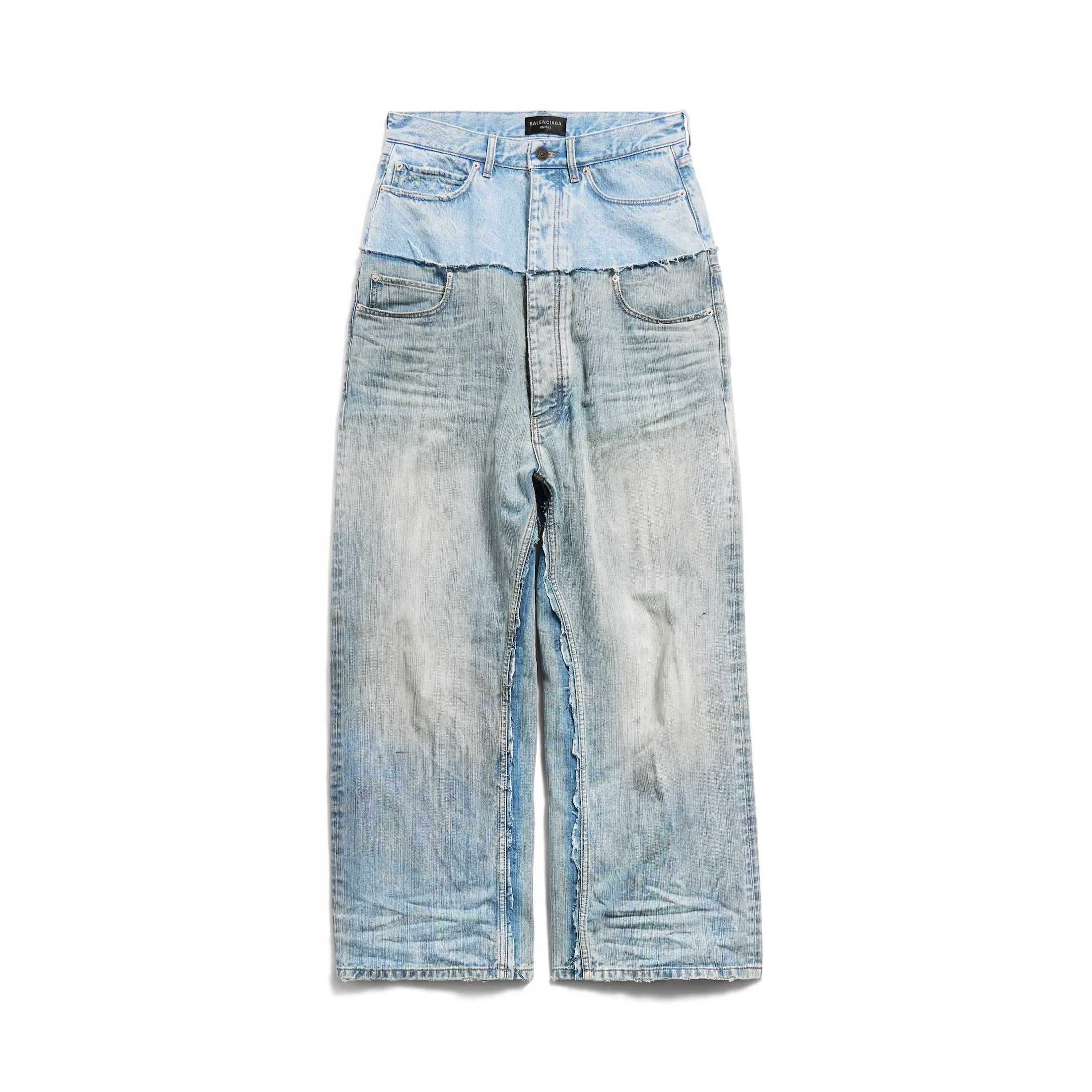 パンツ TOMOBALENCIAGA Cut Up Baggy Pants Balenciaga Cut-Up Baggy Pants in Blue for Men | Lyst UK