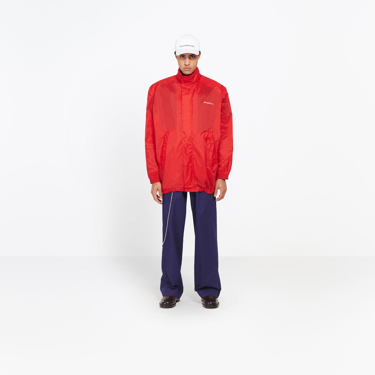 balenciaga windbreaker red
