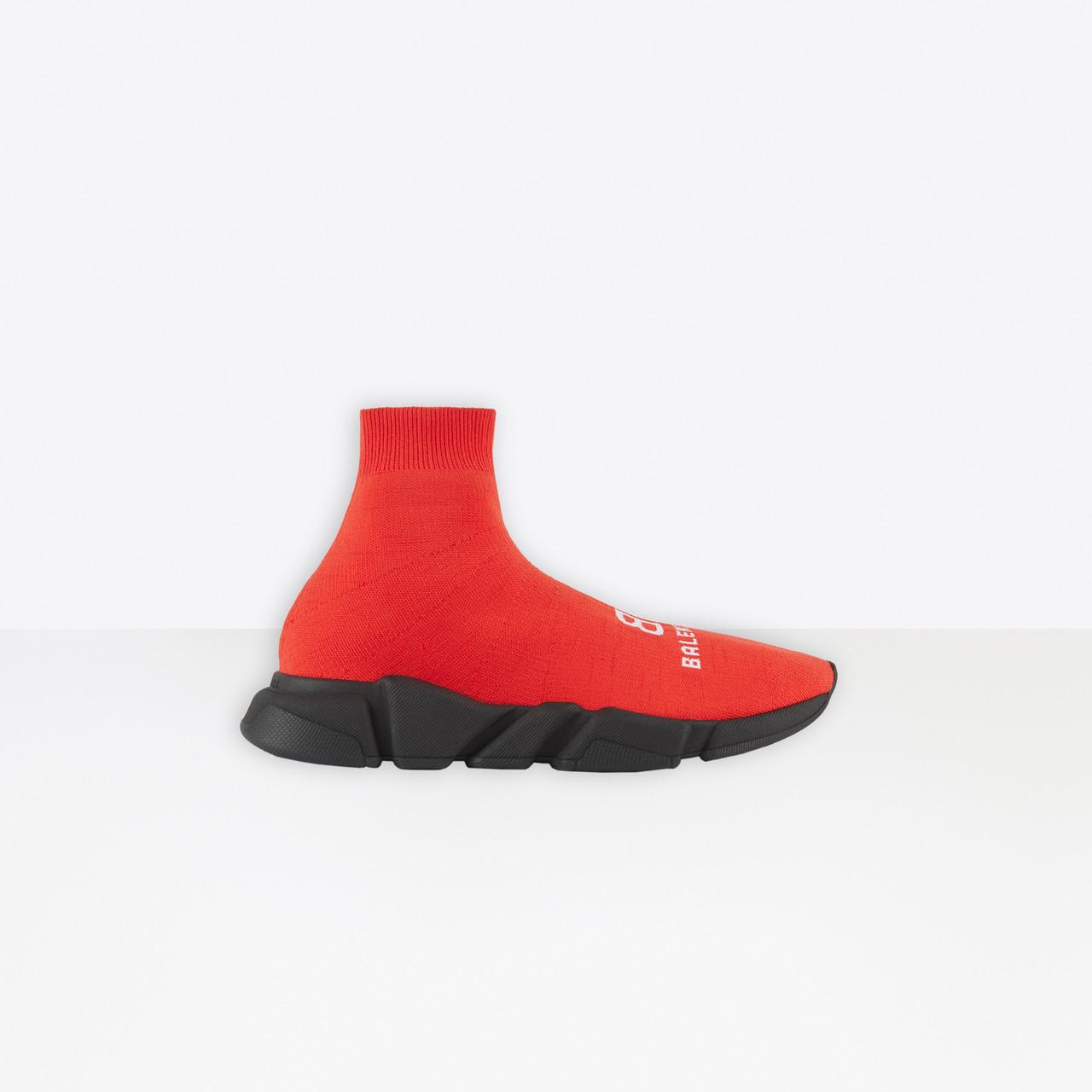Balenciaga Synthetic Speed Recycled Sneakers in Red/Black (Red) for Men |  Lyst