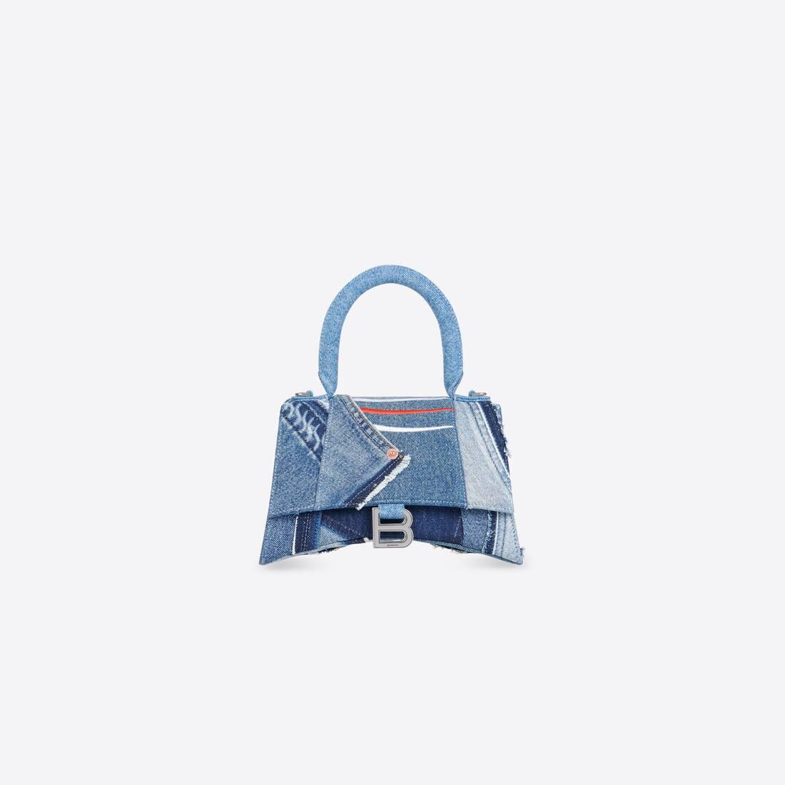 Balenciaga Hourglass Small Handbag In Denim in Blue | Lyst