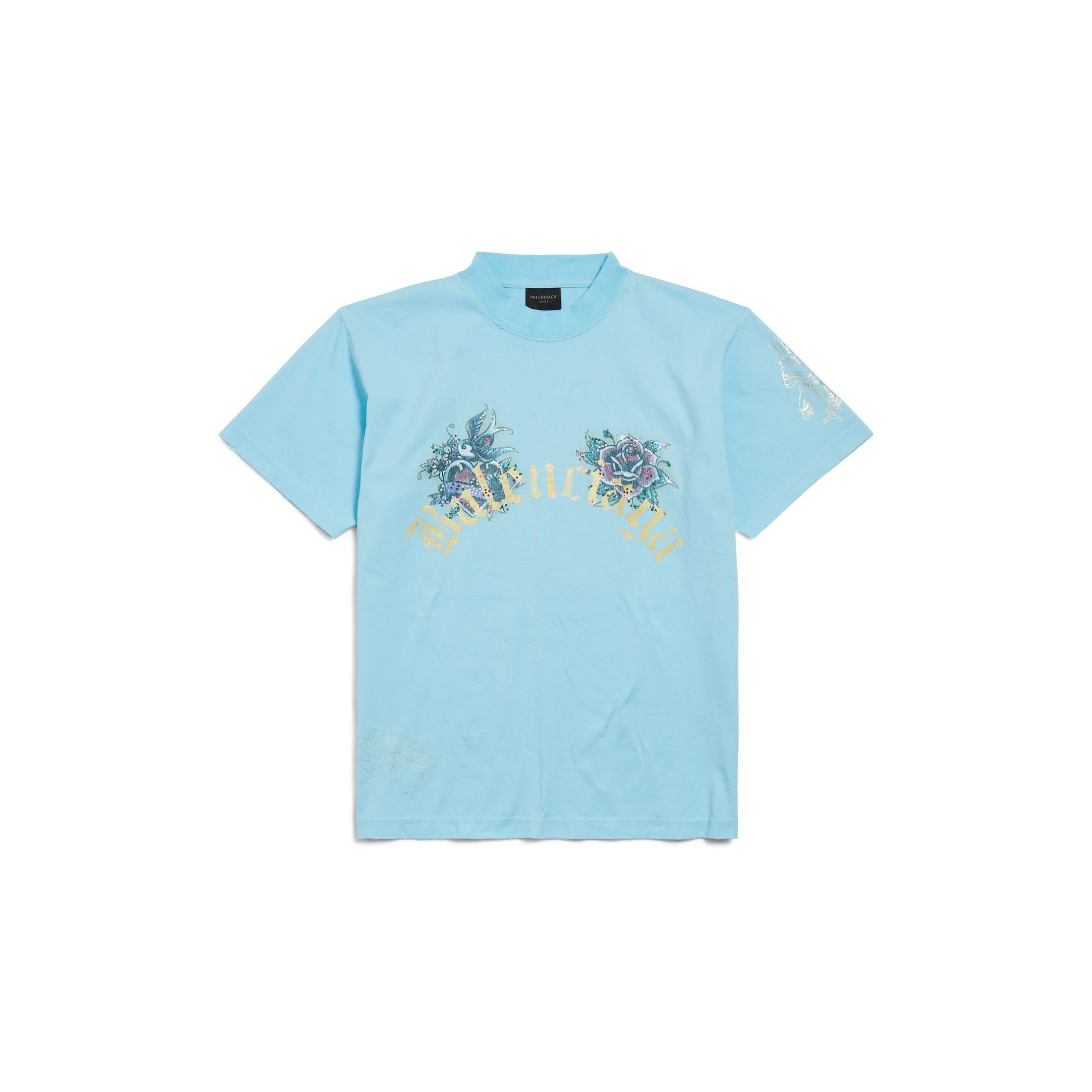 【BALENCIAGA】ブラック Tacky Tatoo Tシャツ Balenciaga Tacky Tattoo T-Shirt Small Fit in Blue | Lyst
