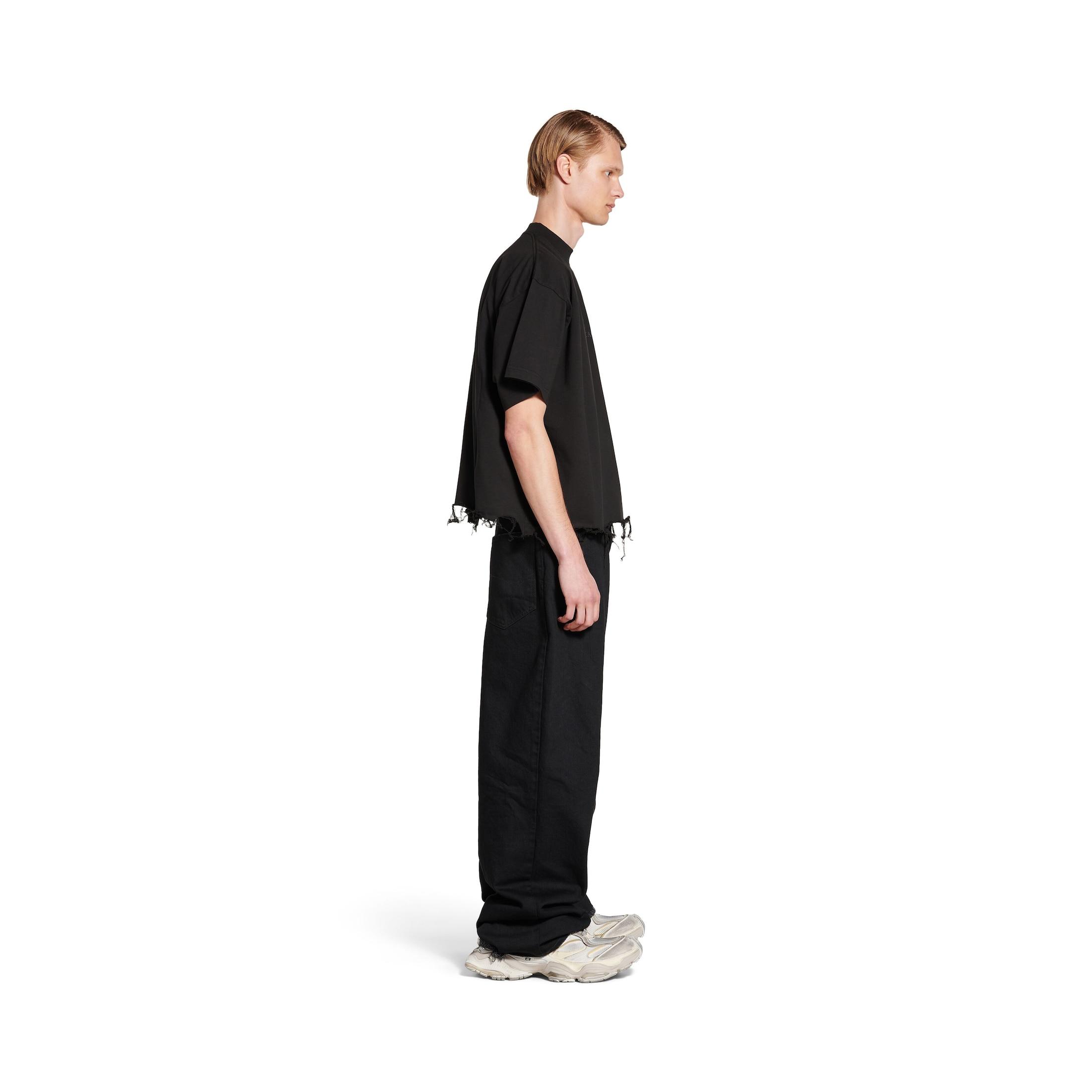 Balenciaga Bb Classic Cropped T-Shirt Oversized in Black | Lyst Canada
