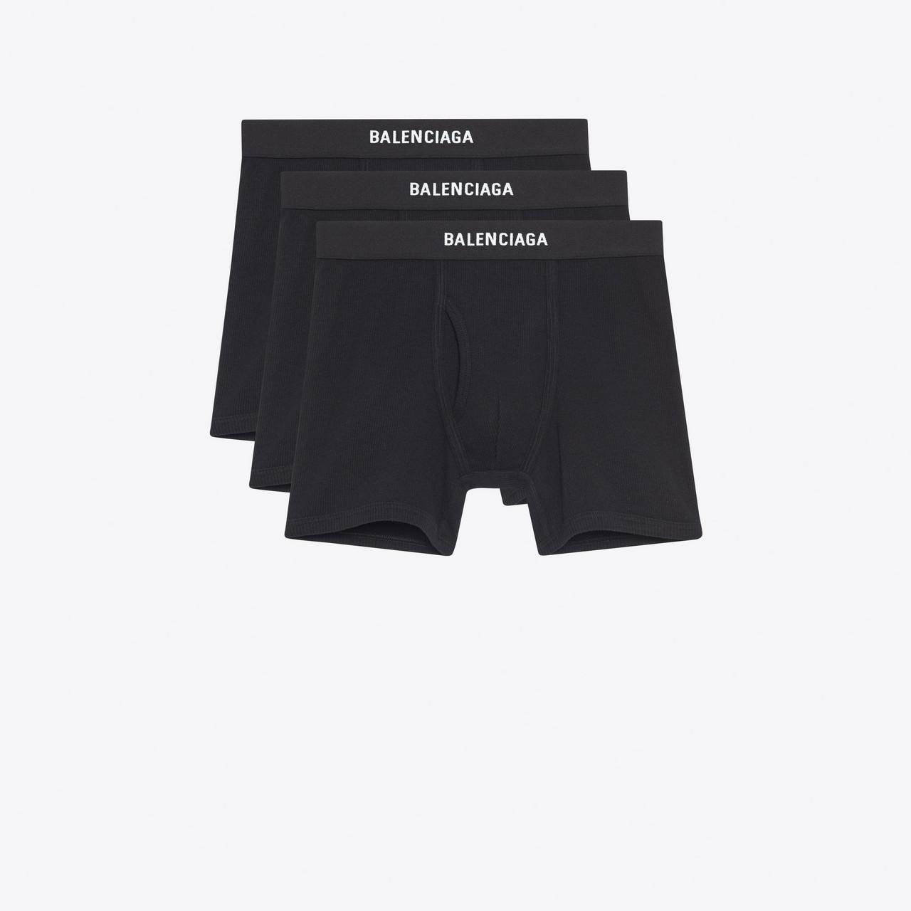 Centralizar concepto Absurdo Balenciaga Three-pack Boxers in Black for Men | Lyst