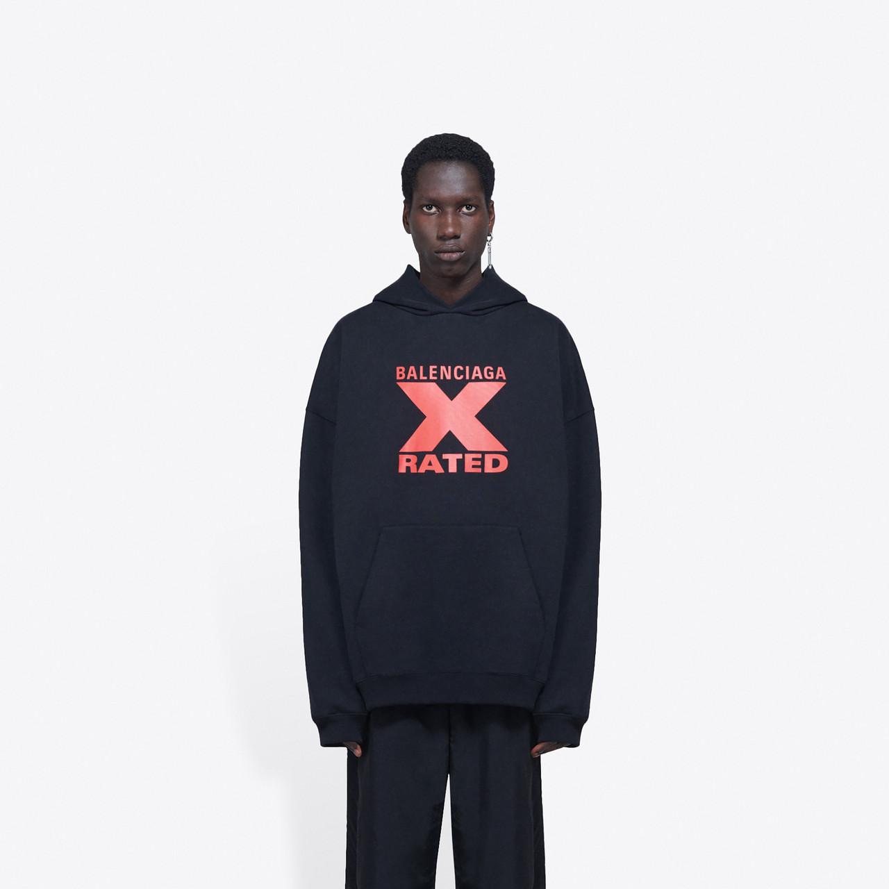 Balenciaga X-rated Hoodie in Black for Men | Lyst