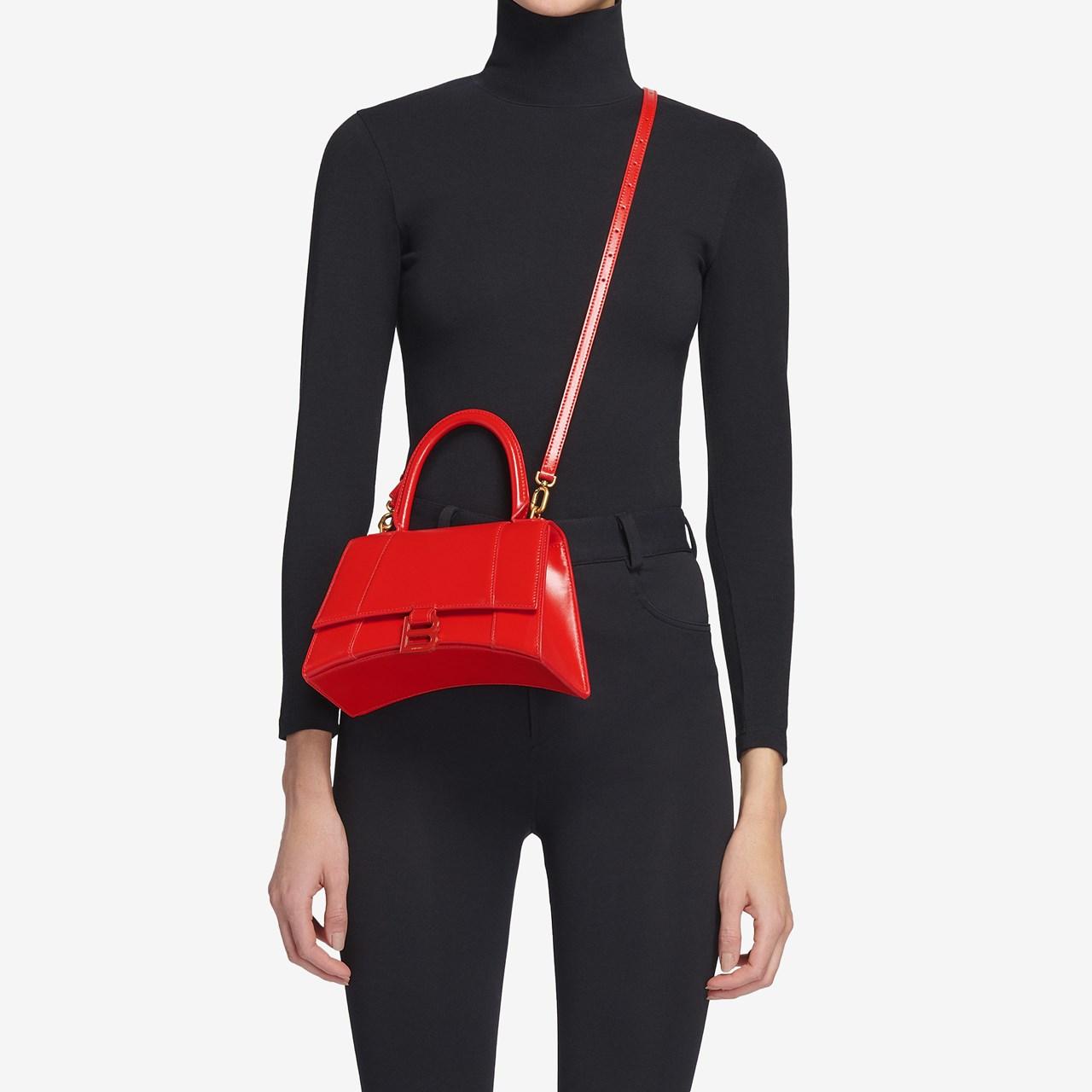 Balenciaga red Small Hourglass Top-Handle Bag