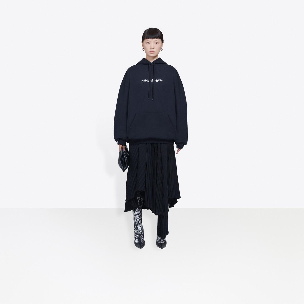 Balenciaga Fleece Symbolic Hoodie in Black - Lyst
