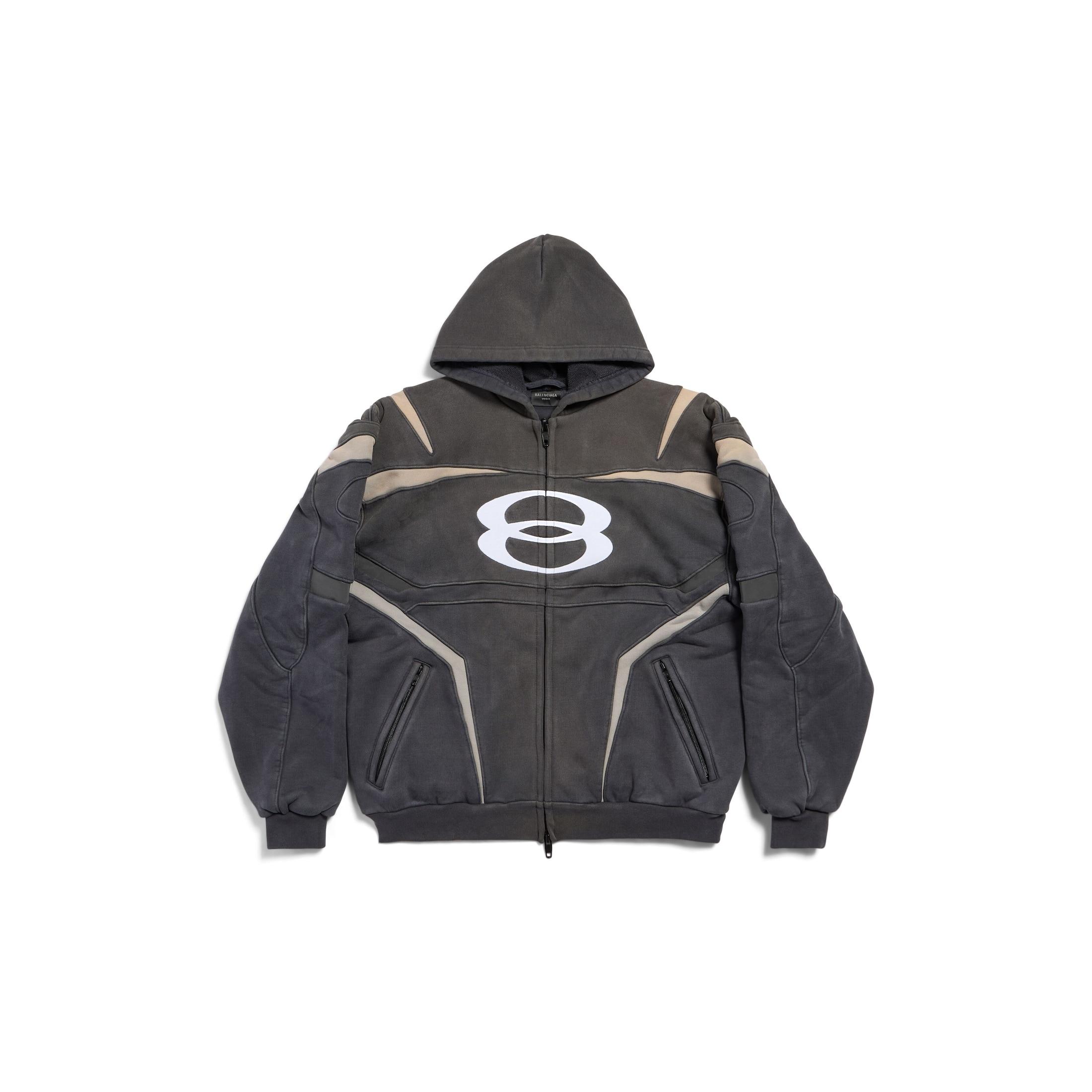 Balenciaga Unity Sports Icon Biker Zip-Up Hoodie Oversized