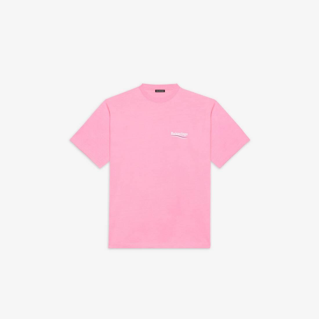 Balenciaga Political Campaign Large Fit T-shirt in Pink for Men | Lyst UK