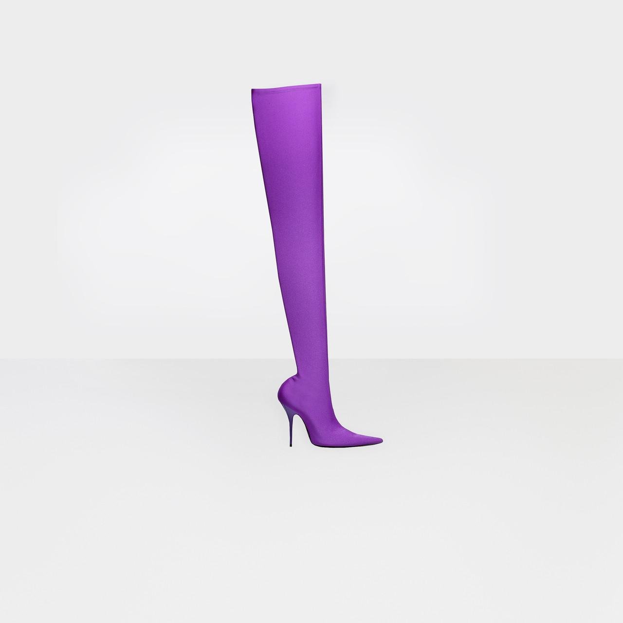 Balenciaga Knife Over-the-knee Boots in Purple | Lyst