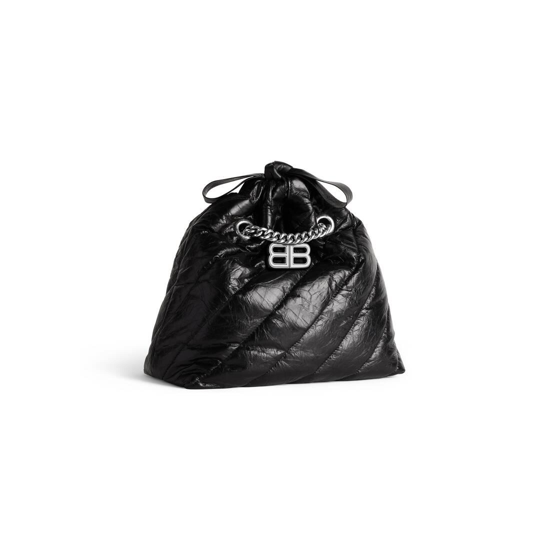 Balenciaga Crush Small Tote Bag Quilted in Black