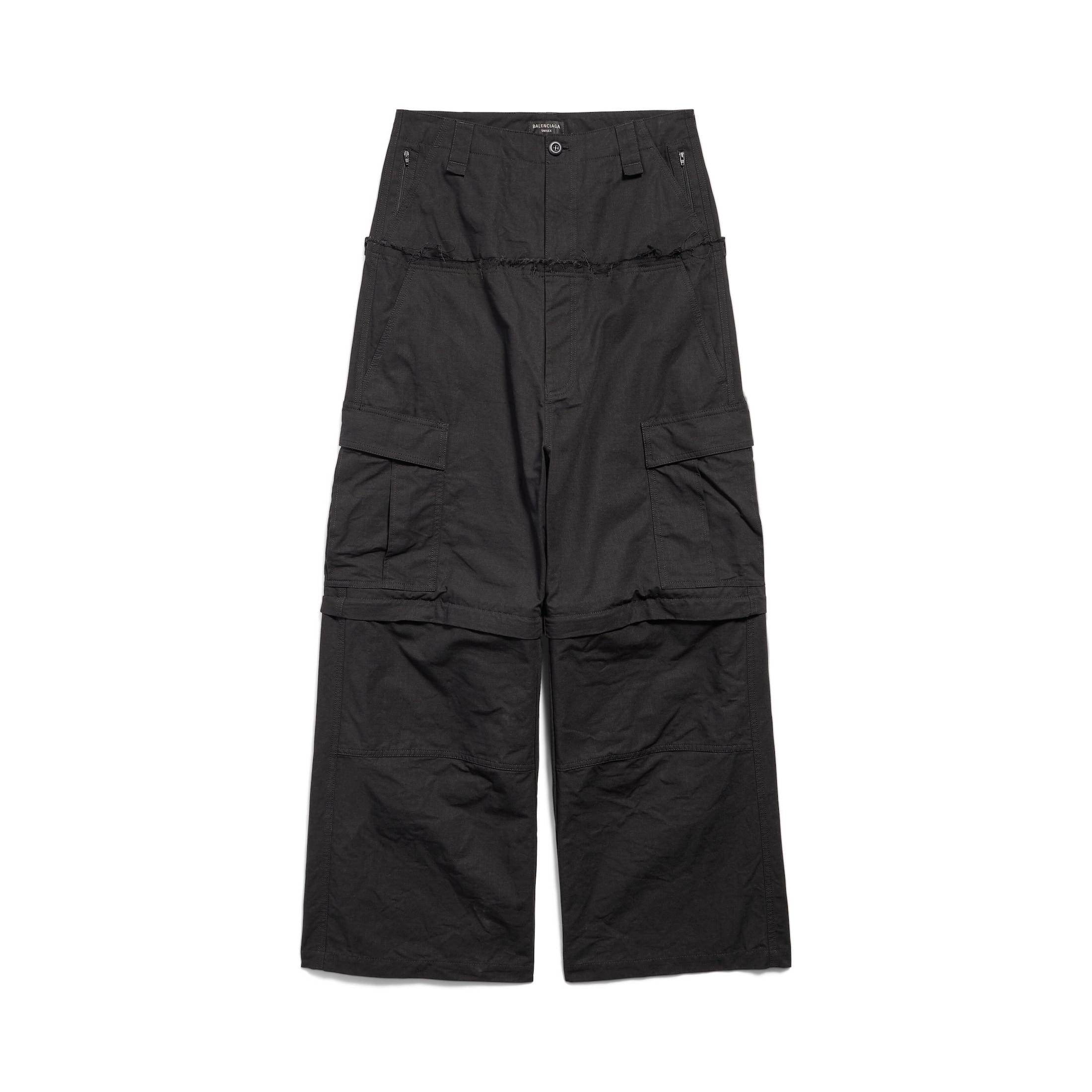 パンツ BALENCIAGA cut-up cargo pants Men's Cut-up Cargo Tracksuit Pants in Black | Balenciaga GB