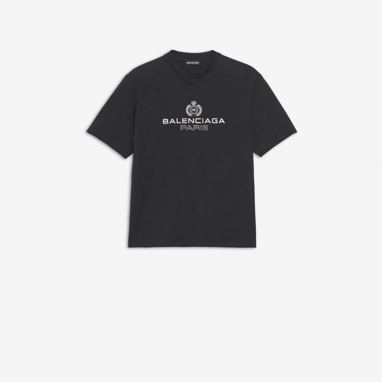 Balenciaga Cotton Bb Paris Regular T-shirt in Black for Men - Lyst