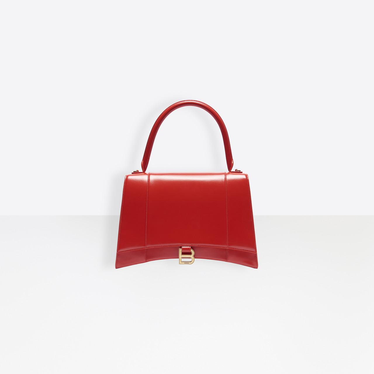 Balenciaga Hourglass Medium Top Handle Bag in Red | Lyst