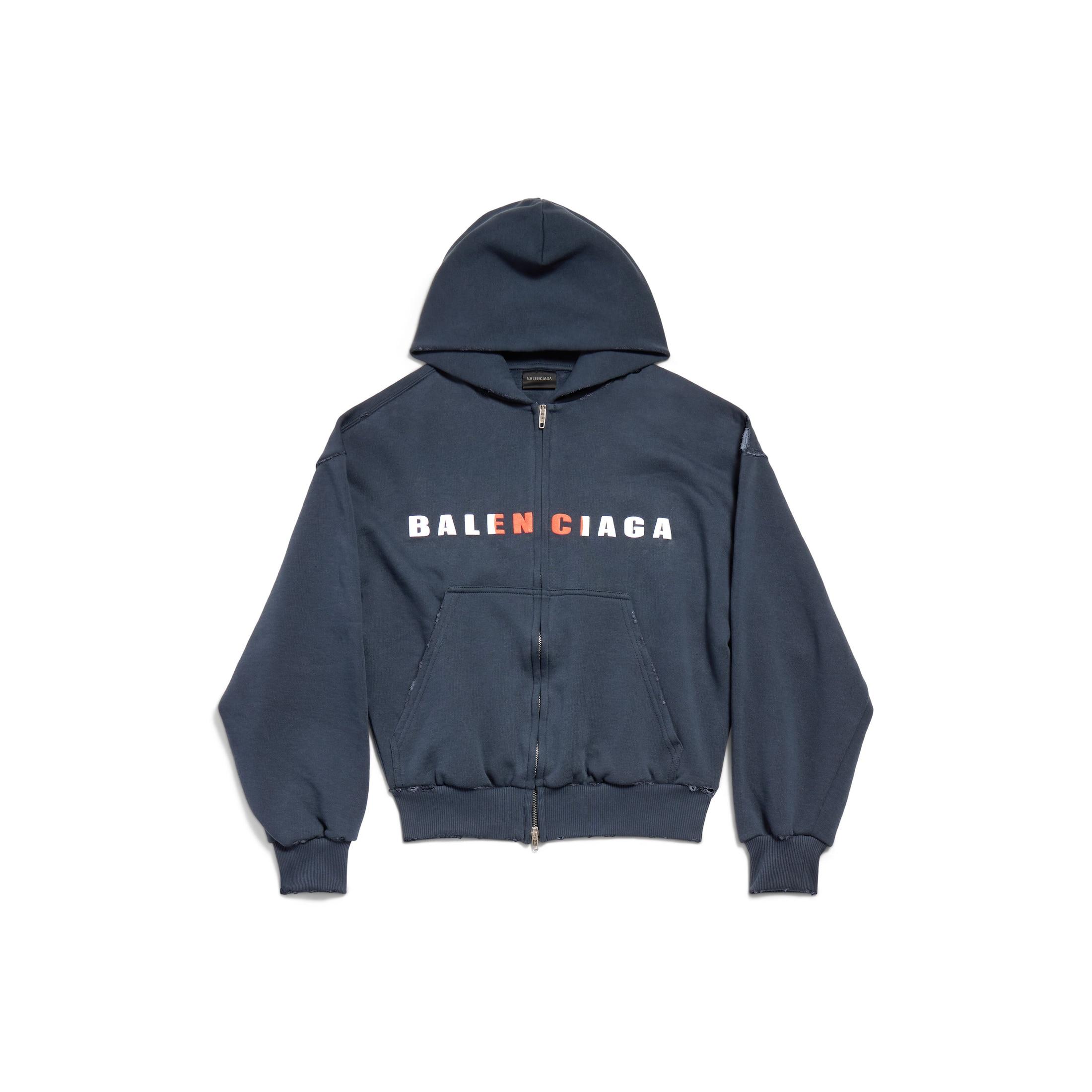トップス BALENCIAGA small fit hoodie zip up Balenciaga - Small-fit zip-up hoodie Balenciaga