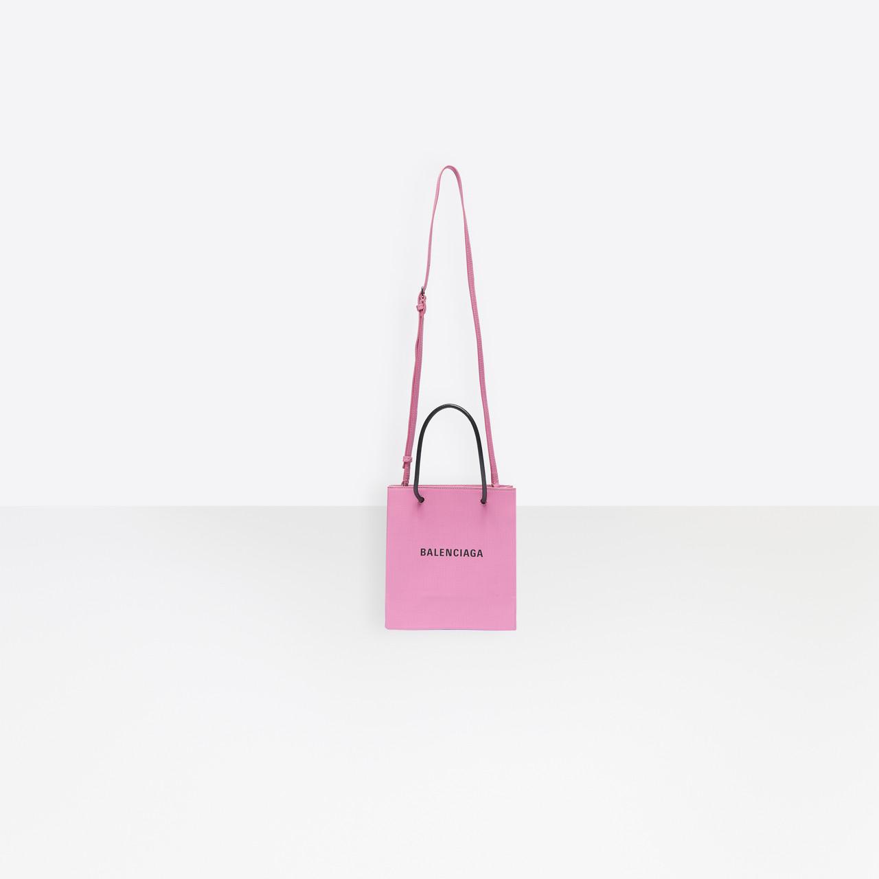 Balenciaga Leather Shopping Xxs North South Tote Bag in Pink | Lyst