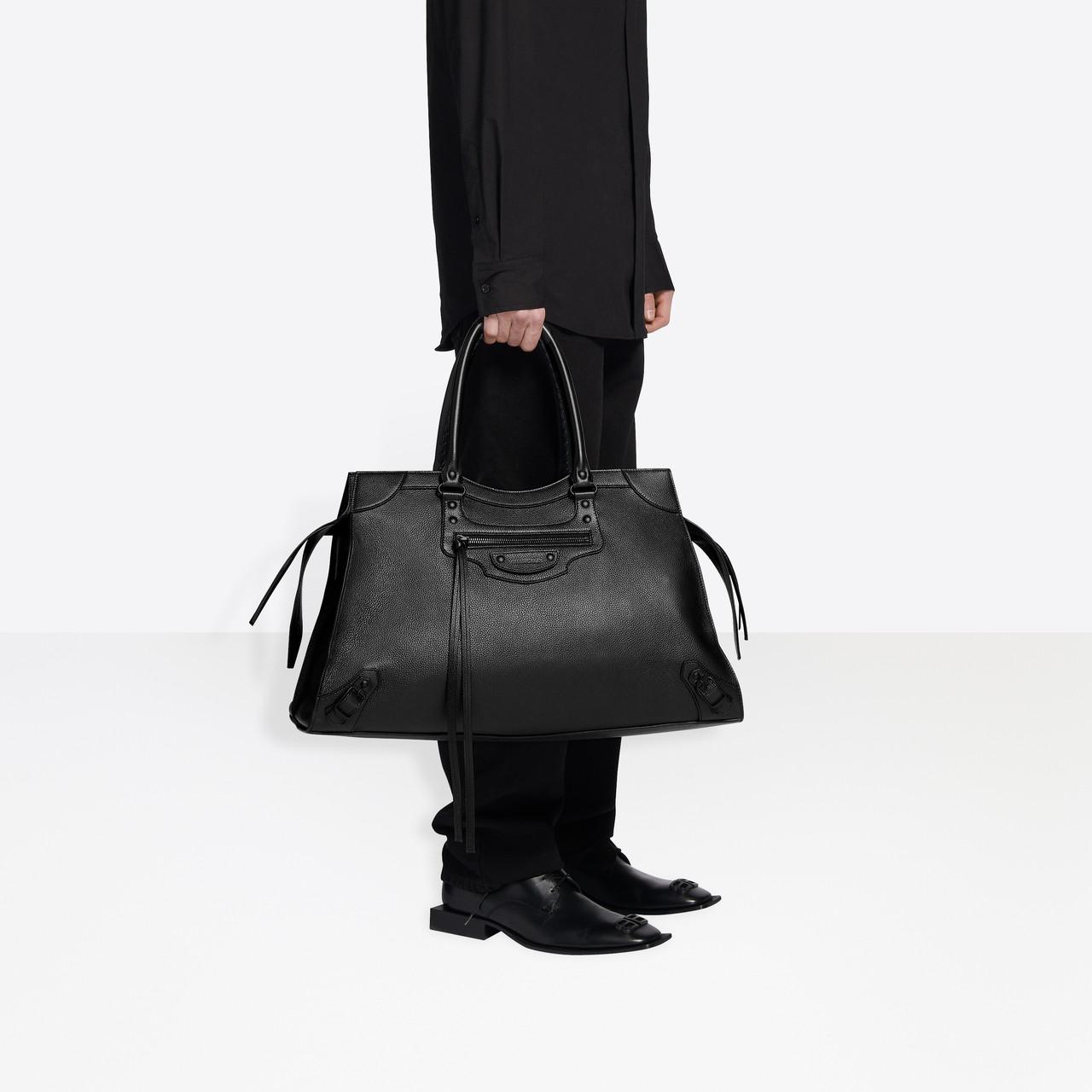 Balenciaga Chiffon Neo Classic Large Top Handle Bag in Black for Men - Lyst