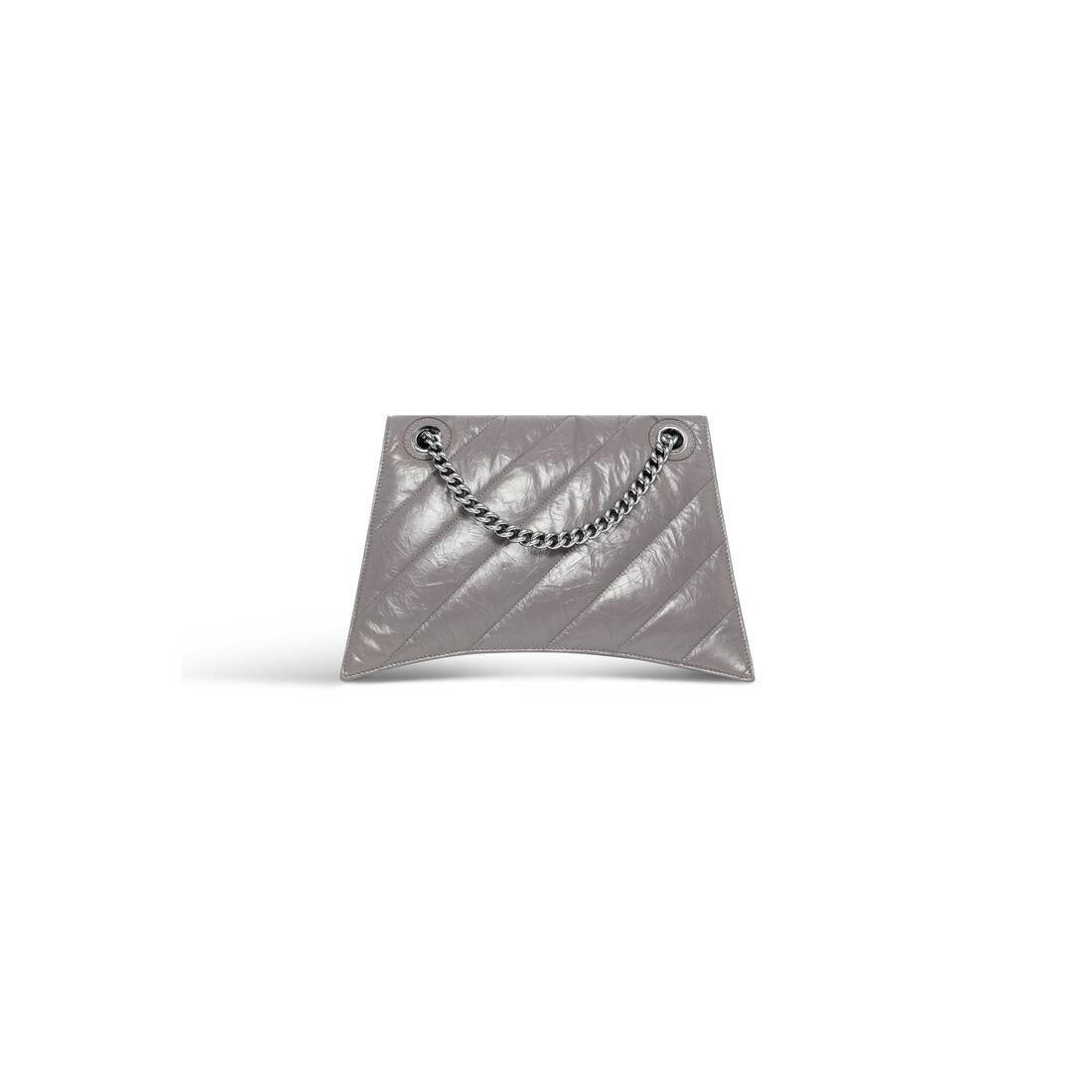 Balenciaga Crush Medium Chain Bag Quilted in Gray | Lyst