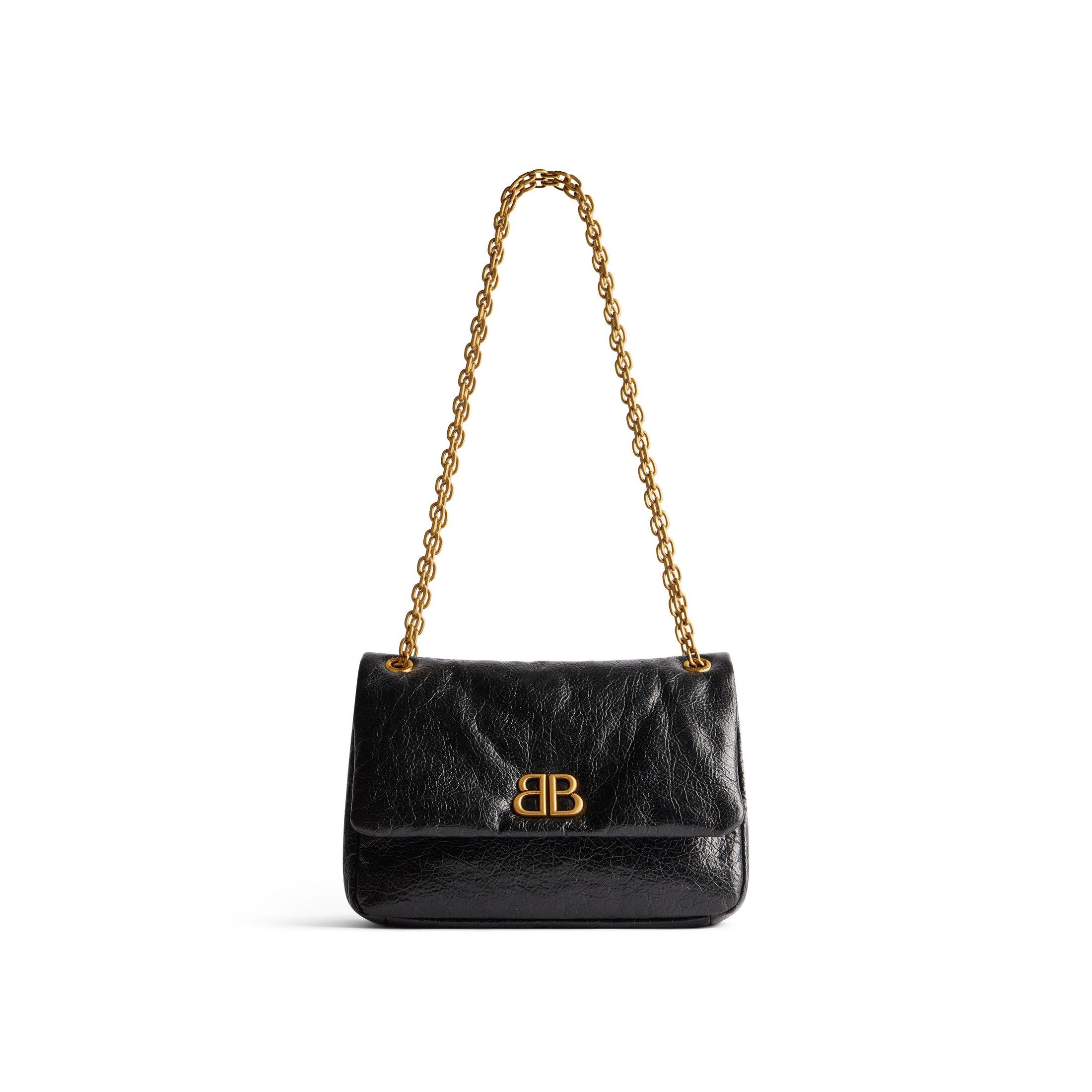 MONACO MINI BAG 25 IN BLACK ARENA CALFSKIN GOLD HARDWARE