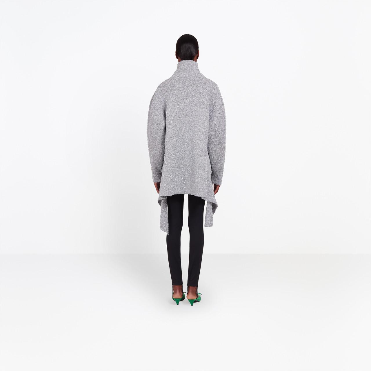 Balenciaga Synthetic Lurex Draped Sweater in Silver (Metallic) | Lyst Canada