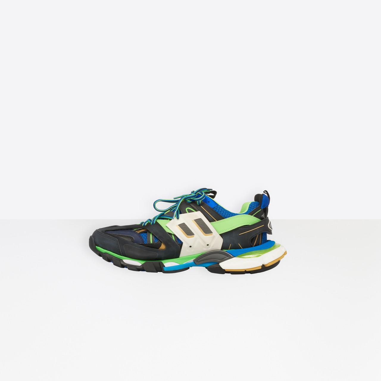 balenciaga track blue green