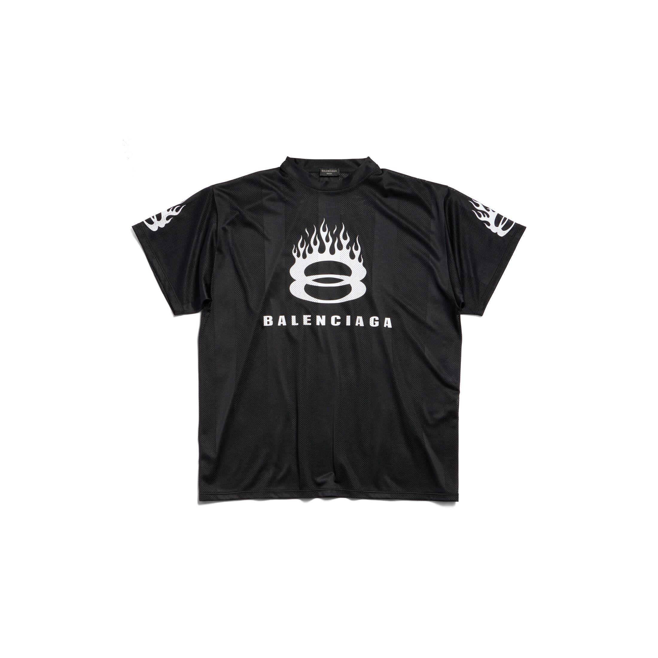 Camiseta Burning Unity Oversize Balenciaga de color Negro | Lyst
