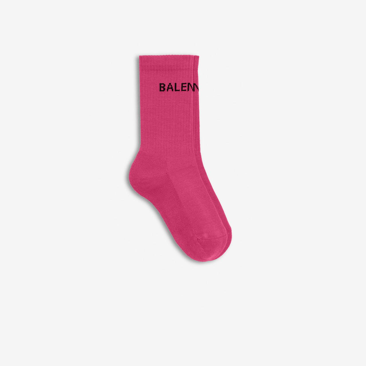 Balenciaga Cotton Socks in Fuchsia/Black (Pink) | Lyst