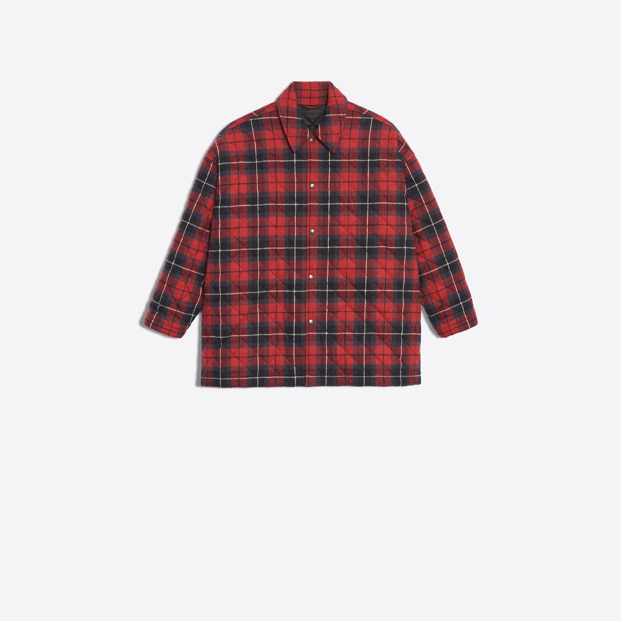 Balenciaga Padded Shirt in Red for Men | Lyst