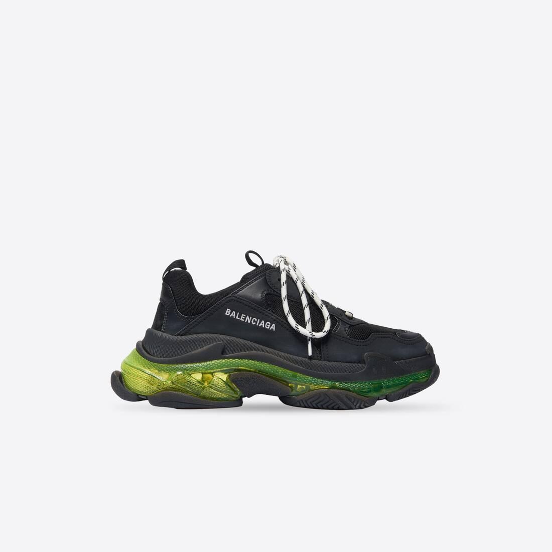 balenciaga triple s clear sole black