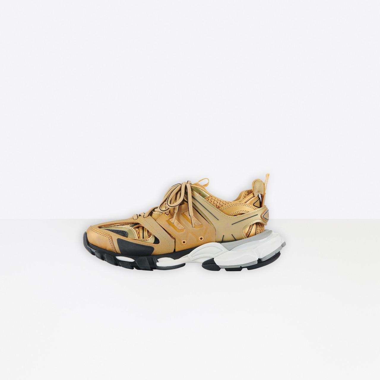 balenciaga track sneakers gold