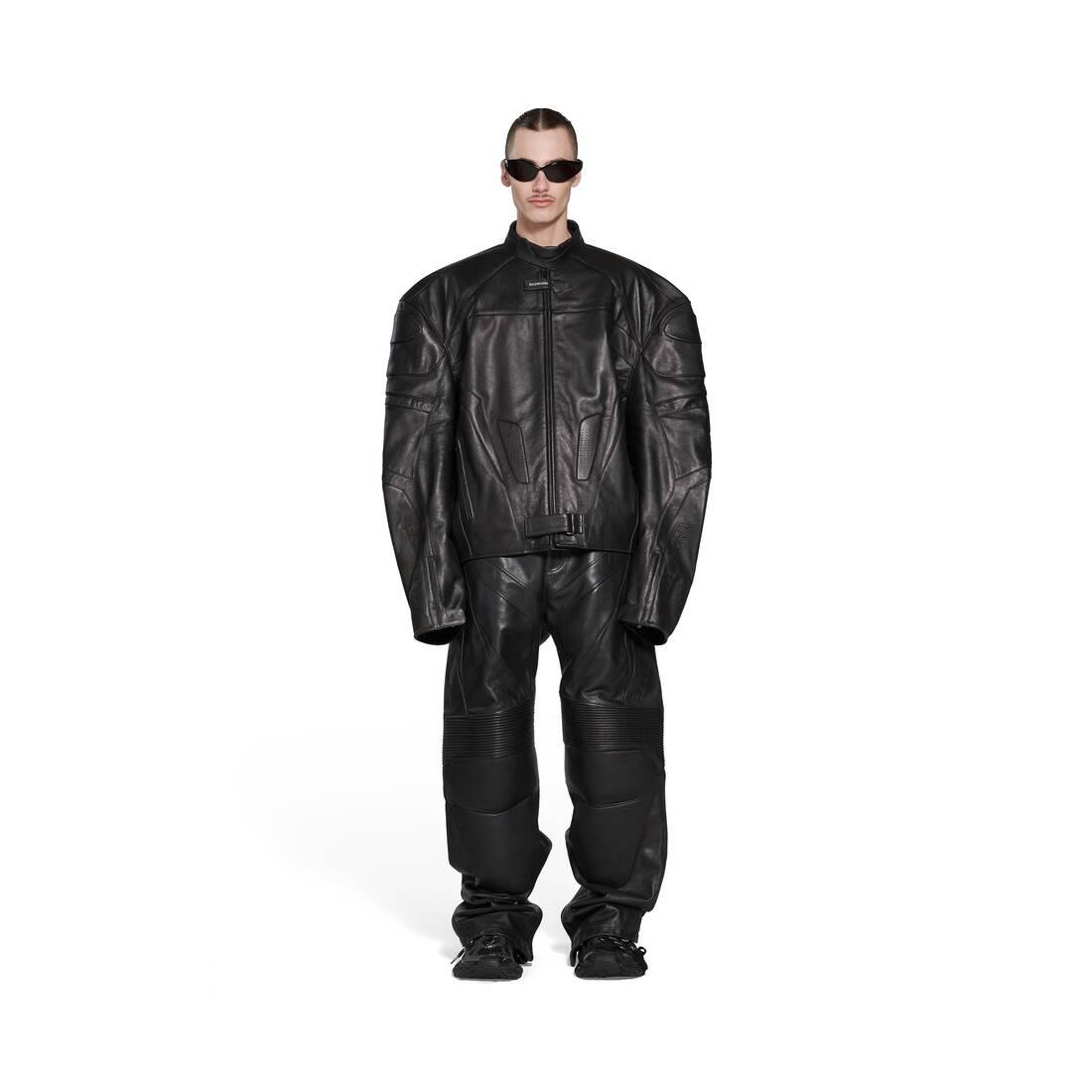 Balenciaga Oversized Biker Jacket Black for Men Lyst