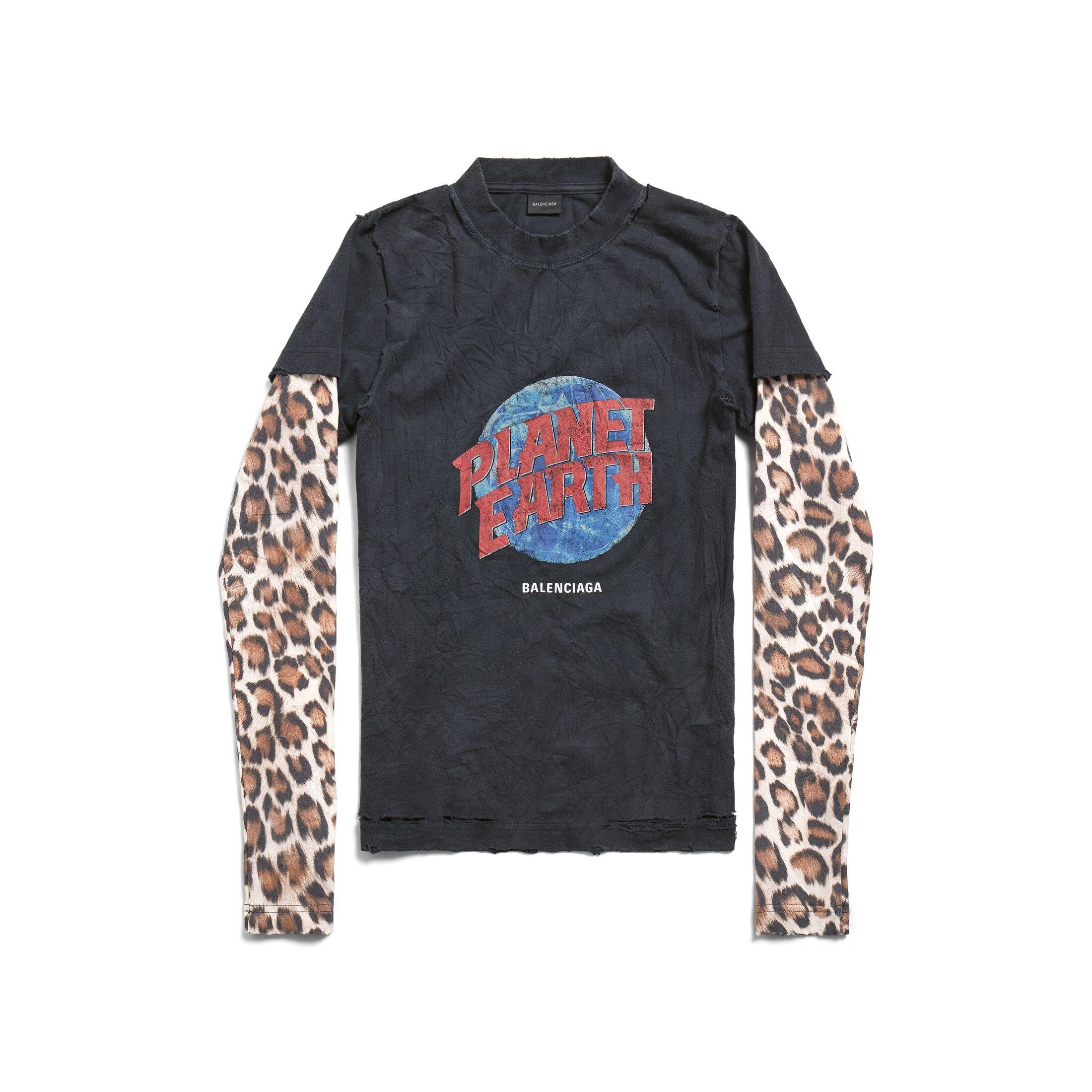BALENCIAGA Planet Earth ダブルスリーブ Tシャツ BALENCIAGA Planet Earth Double Sleeve T-shirt Balenciaga