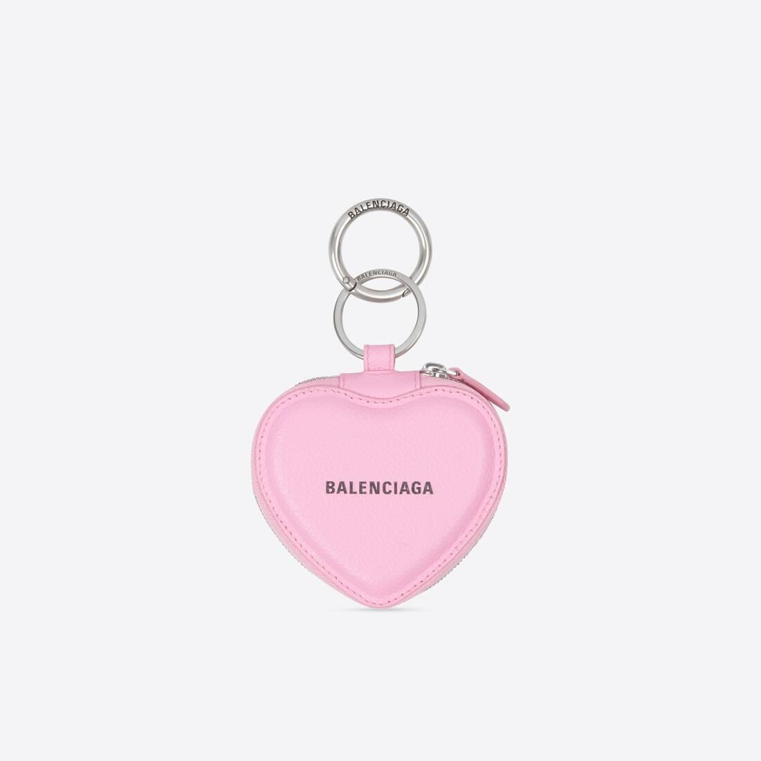 Balenciaga Leather Cash Heart Mirror Case in Pink | Lyst