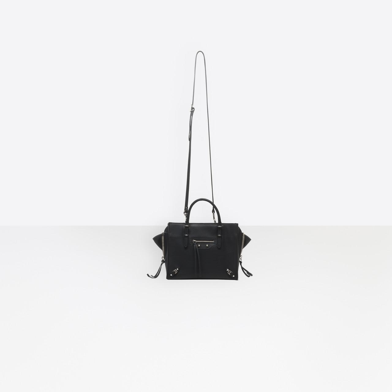 Balenciaga Leather Papier Mini A4 Zip Around in Black | Lyst