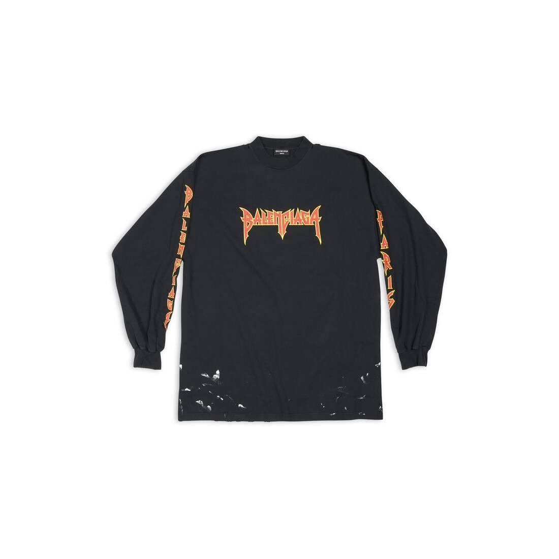 【BALENCIAGA】Tbilisi Long Sleeve T-shirt Large Fit in Black Men's Tbilisi Long Sleeve T-shirt Large Fit in Black