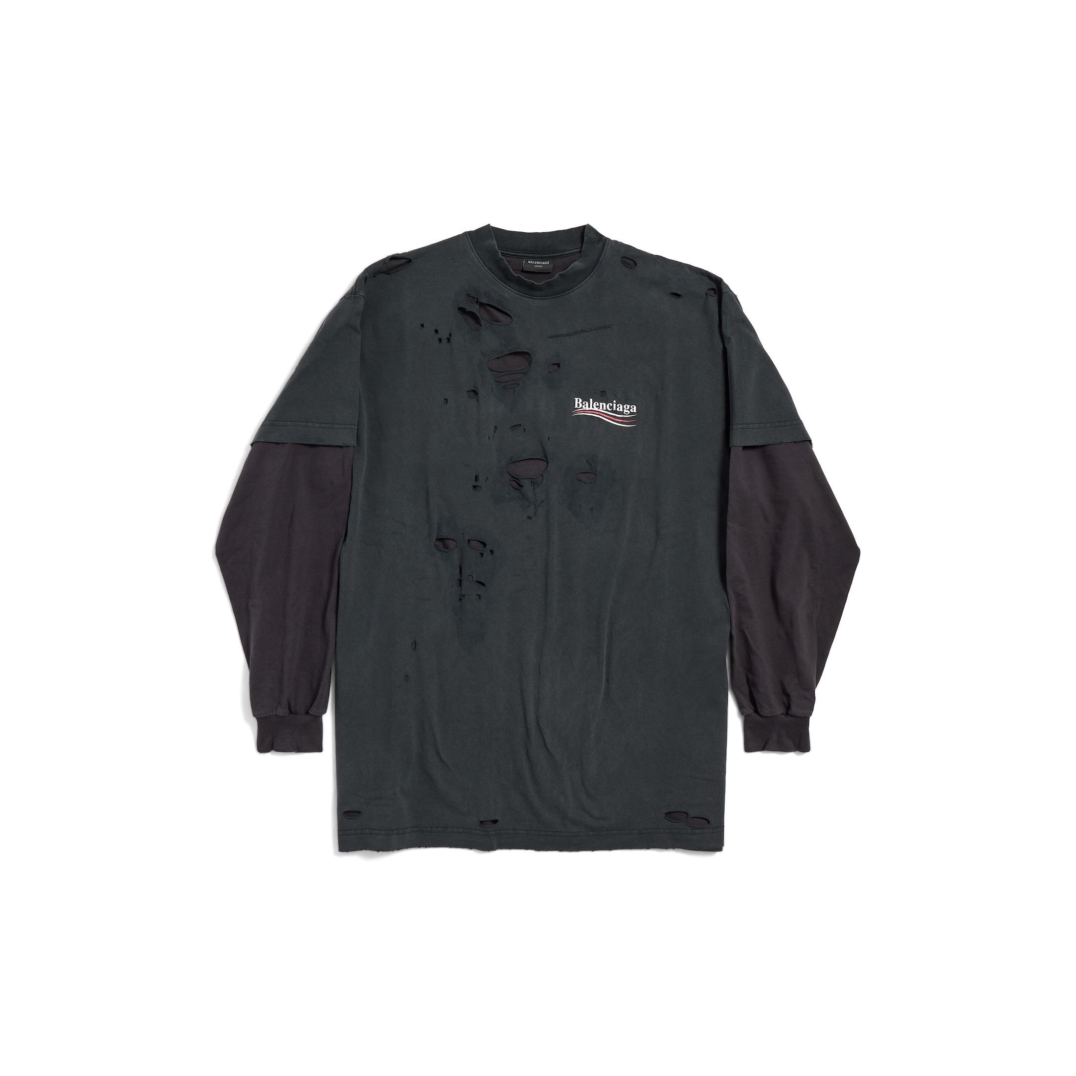 Balenciaga Cotton Political Campaign Long-Sleeve T-Shirt in