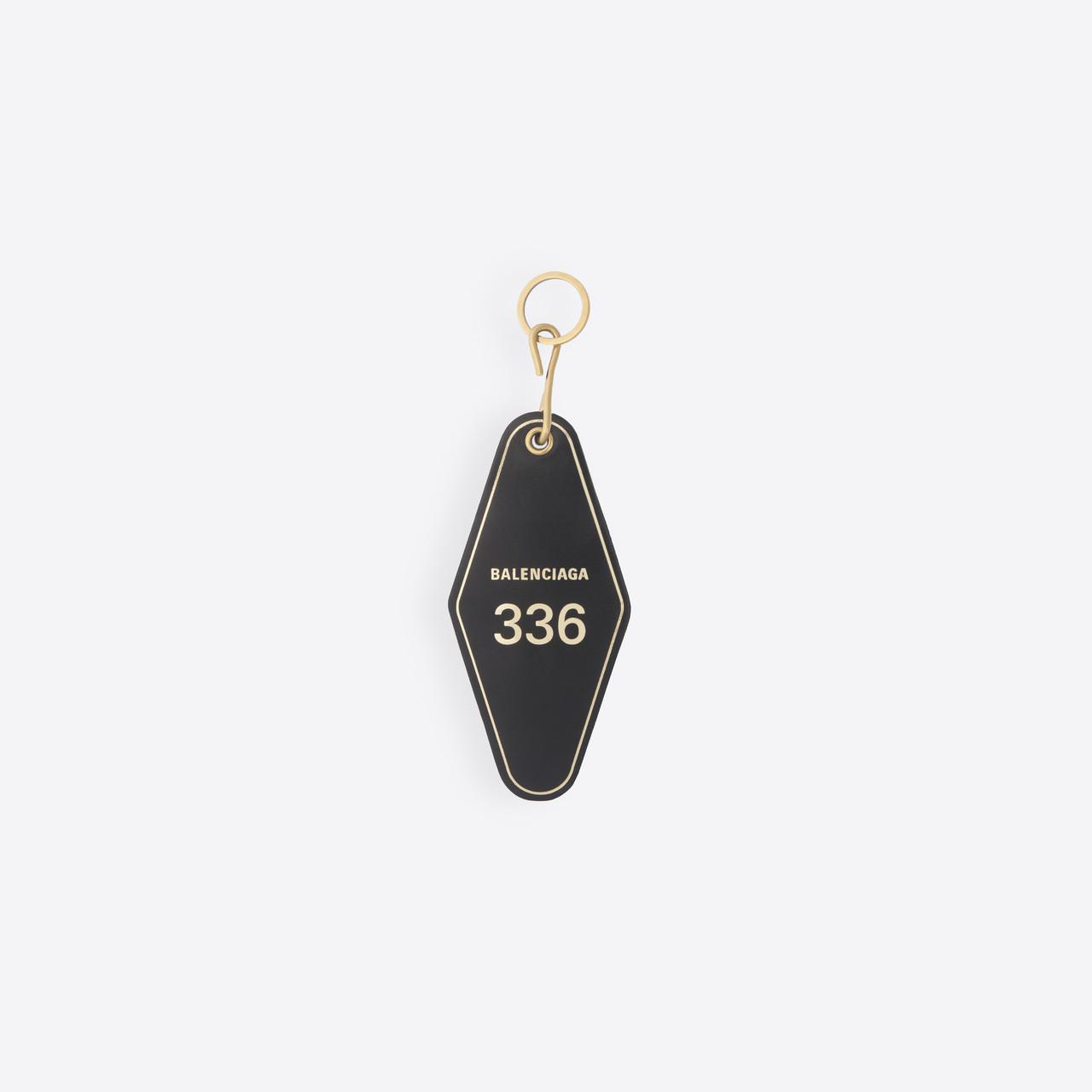 Balenciaga Leather Hotel Key Tag in Black for Men - Lyst