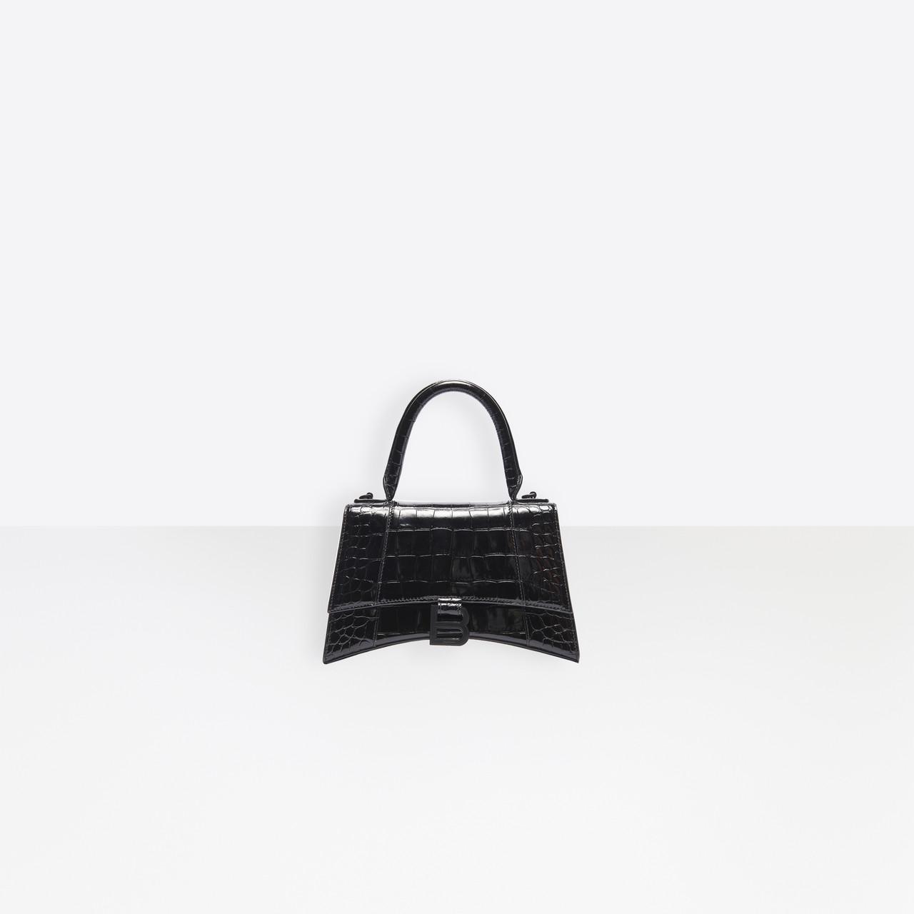 Balenciaga Leather Hourglass Xs Top Handle Bag in Black - Save 9% - Lyst