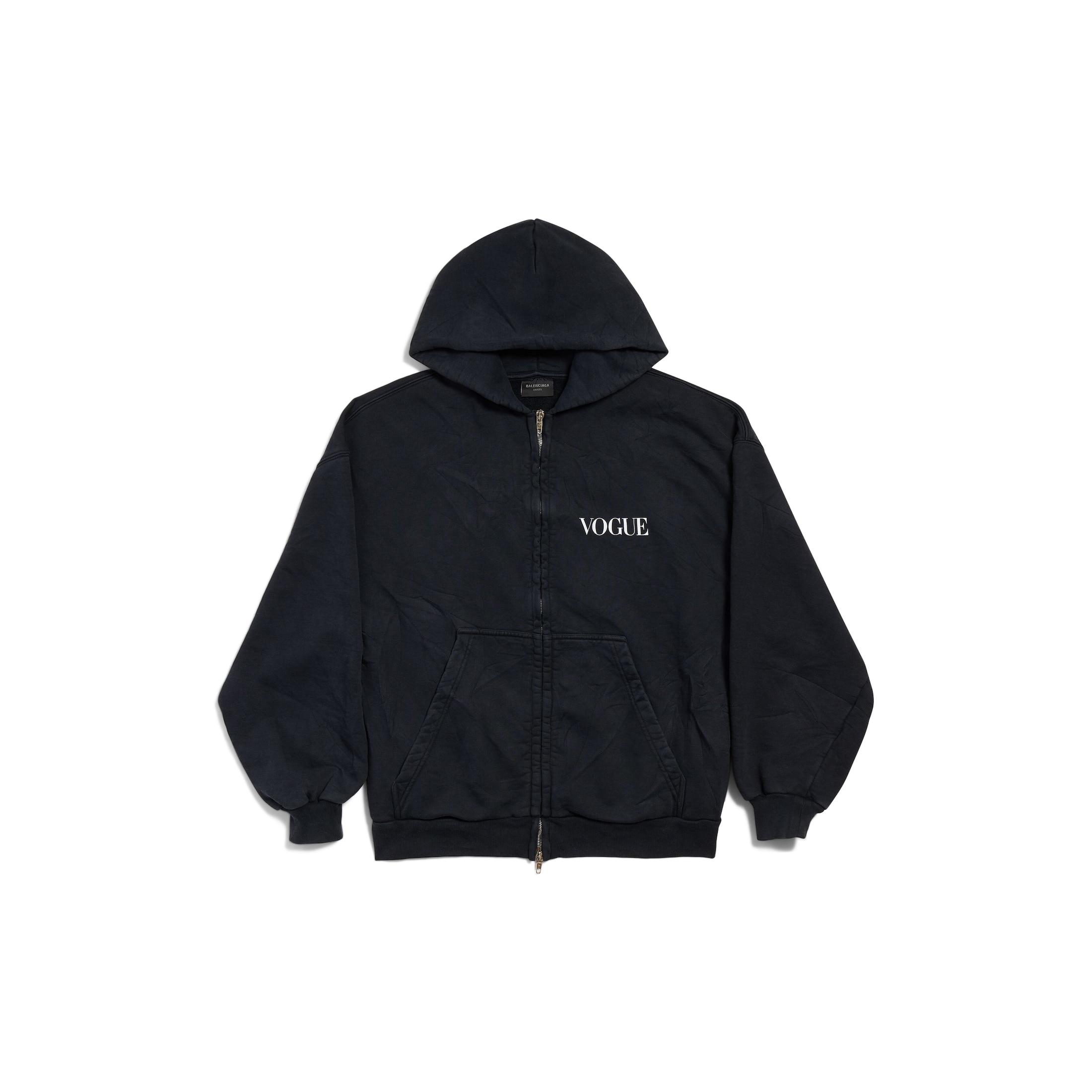 送料込+BALENCIAGA+Balenciaga | Vogue ジップアップ Hoodie Balenciaga Vogue Zip-up Hoodie Regular Fit in Blue | Lyst