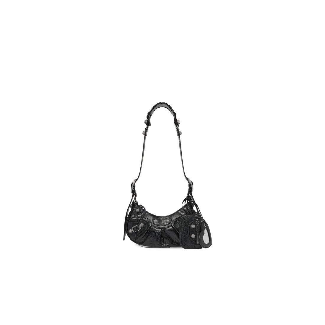 Balenciaga Le Cagole Xs Shoulder Bag With Rhinestones in Black | Lyst
