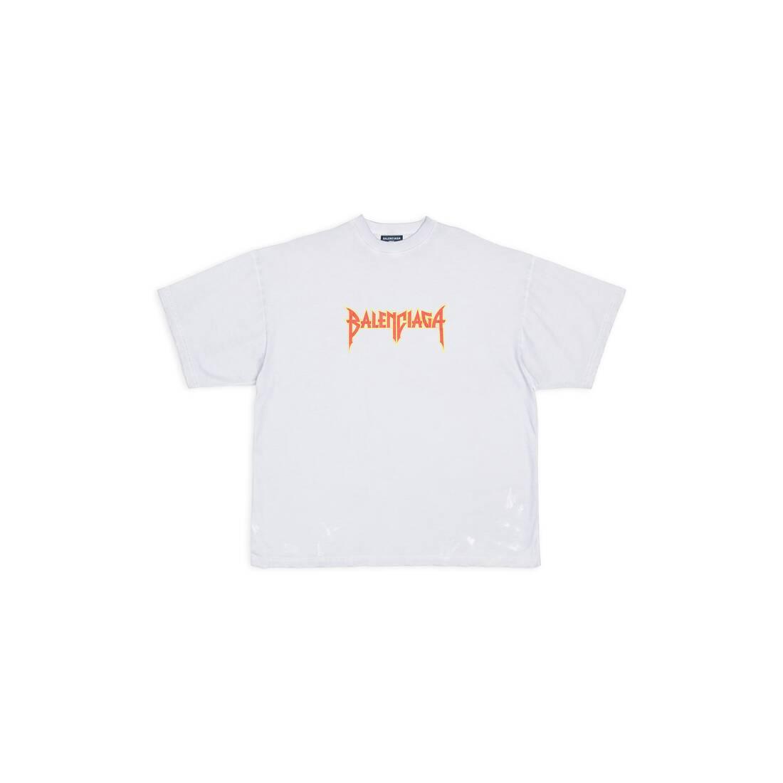 Balenciaga Metal T-shirt Oversized in White for Men | Lyst