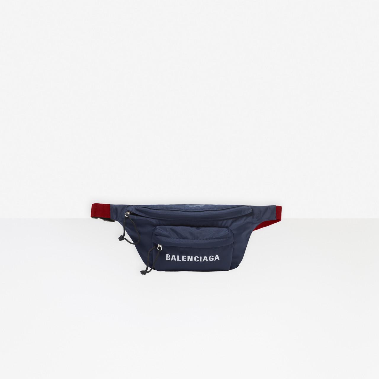 Balenciaga Logo Belt Blue for Men | Lyst