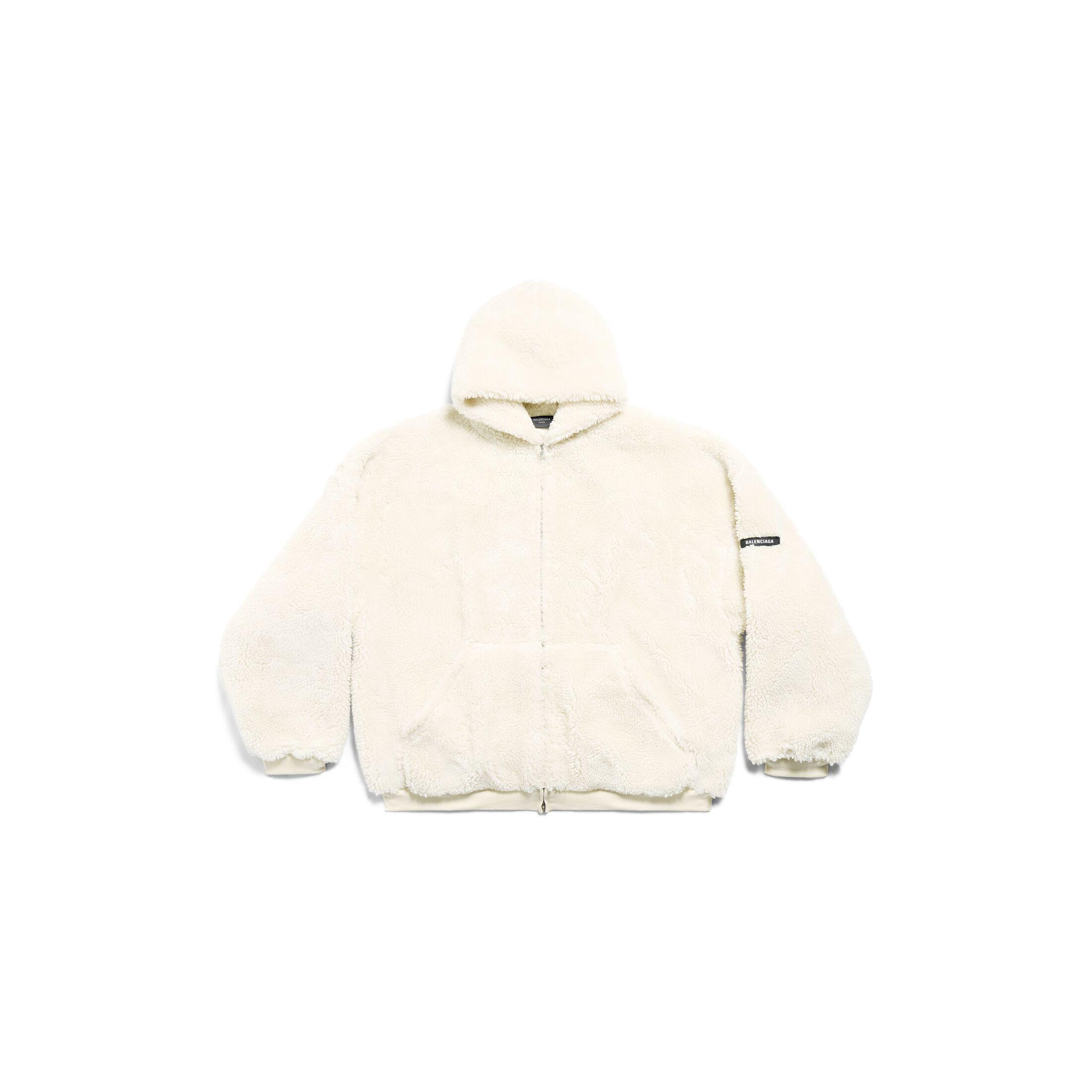 Balenciaga Outerwear Zip Up Hoodie in White for Men Lyst Australia